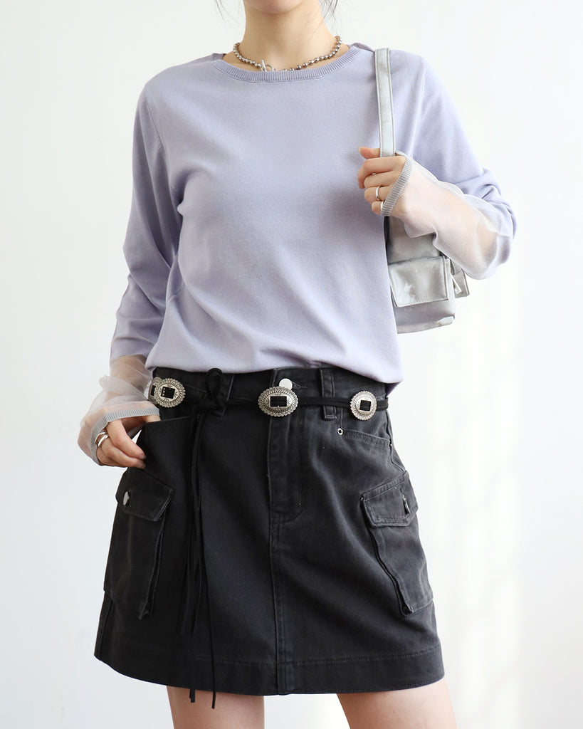 Japan Brand - Mesh Cuff Top