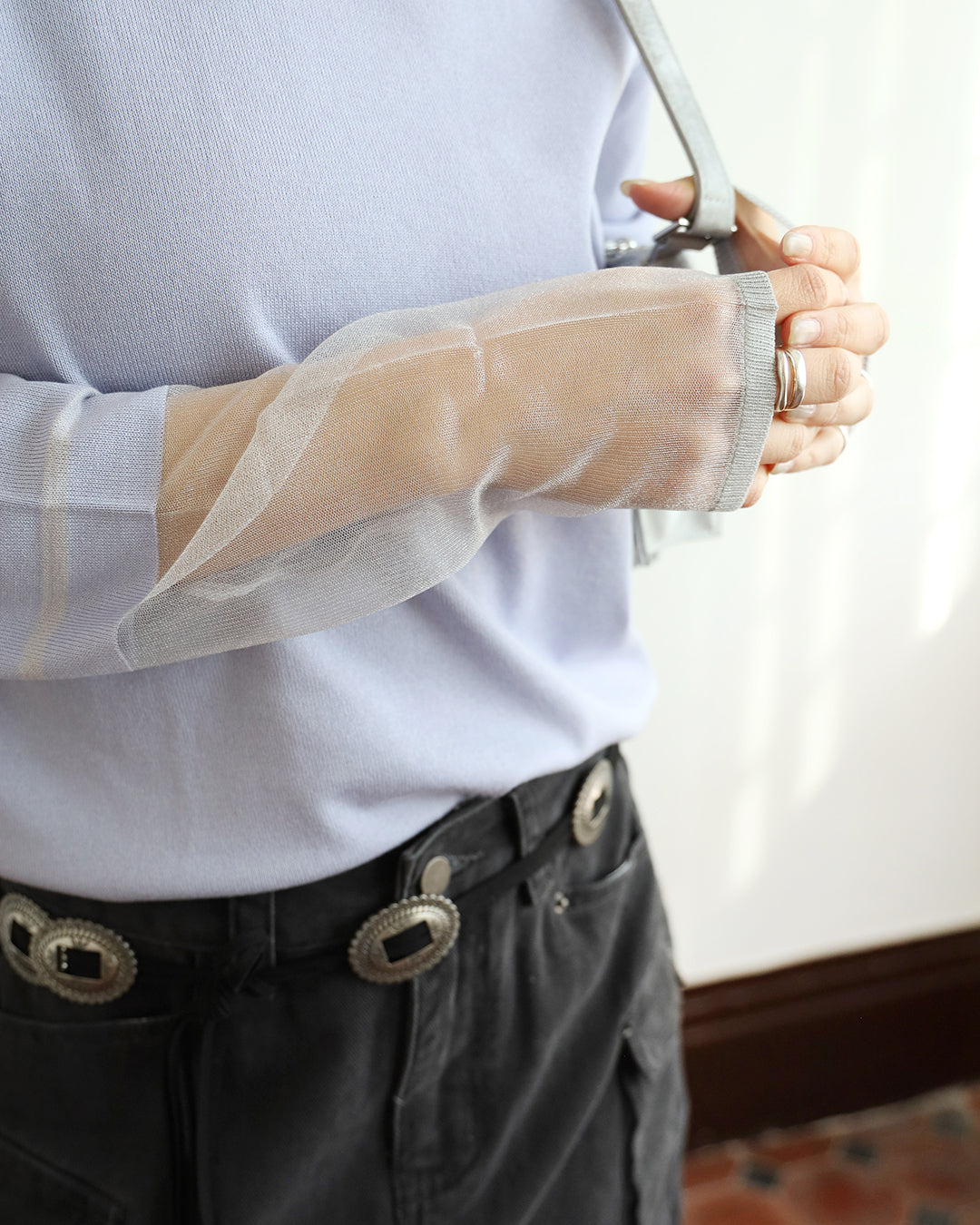 Japan Brand - Mesh Cuff Top