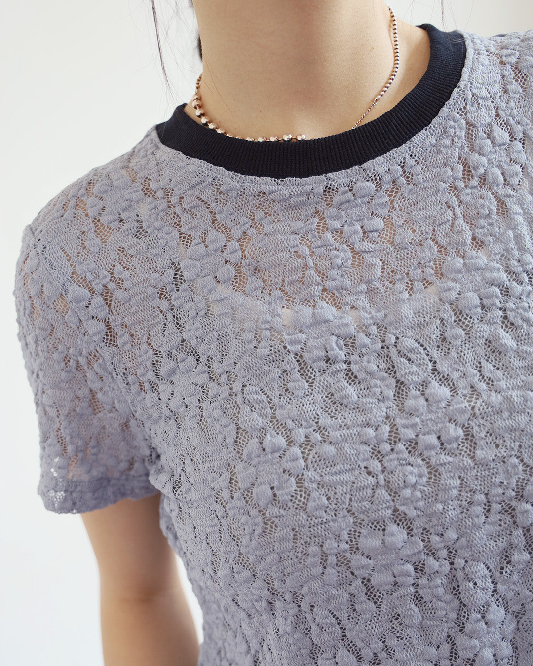 Contrast Trim Lace Top (3 Colors)