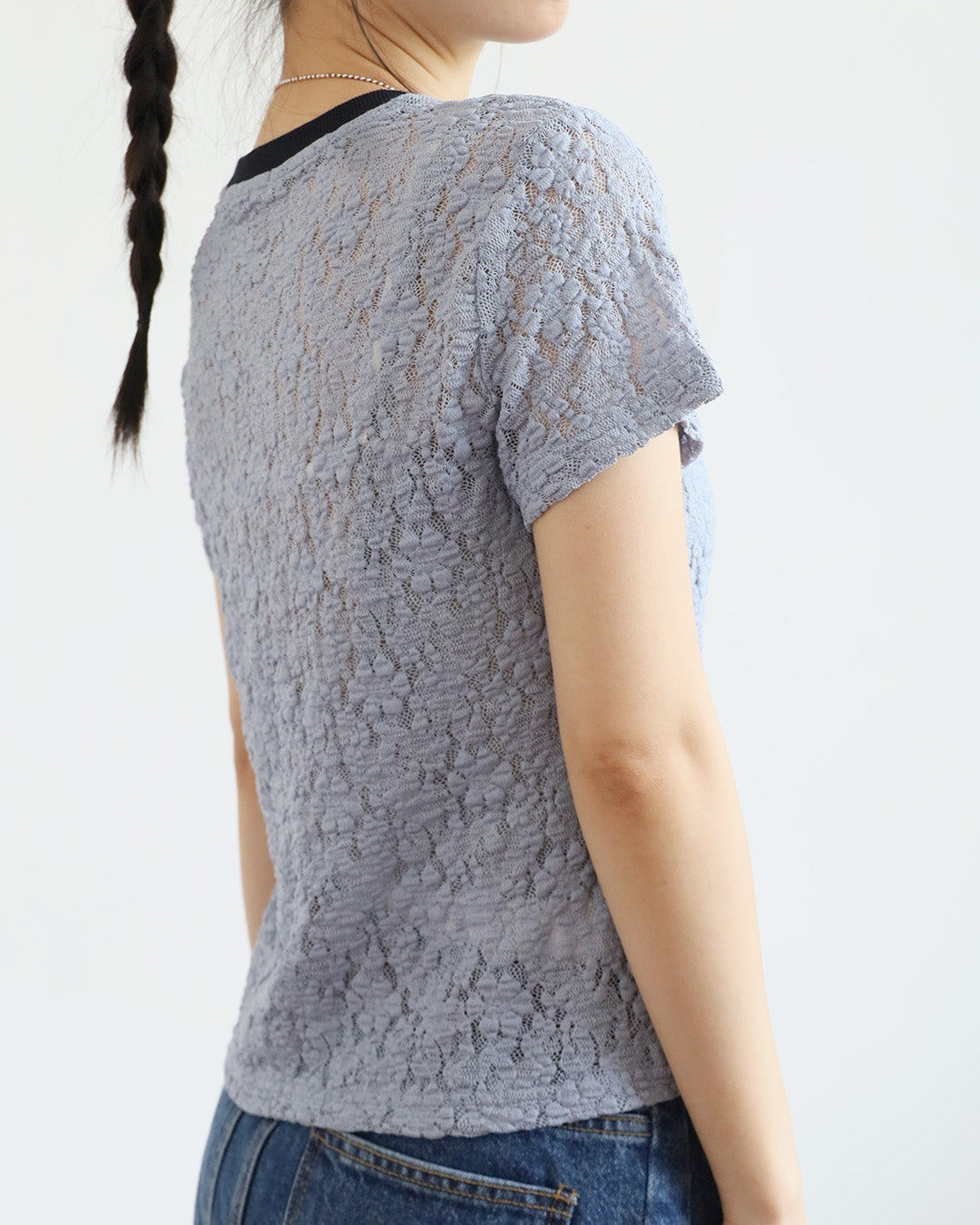 Contrast Trim Lace Top (3 Colors)