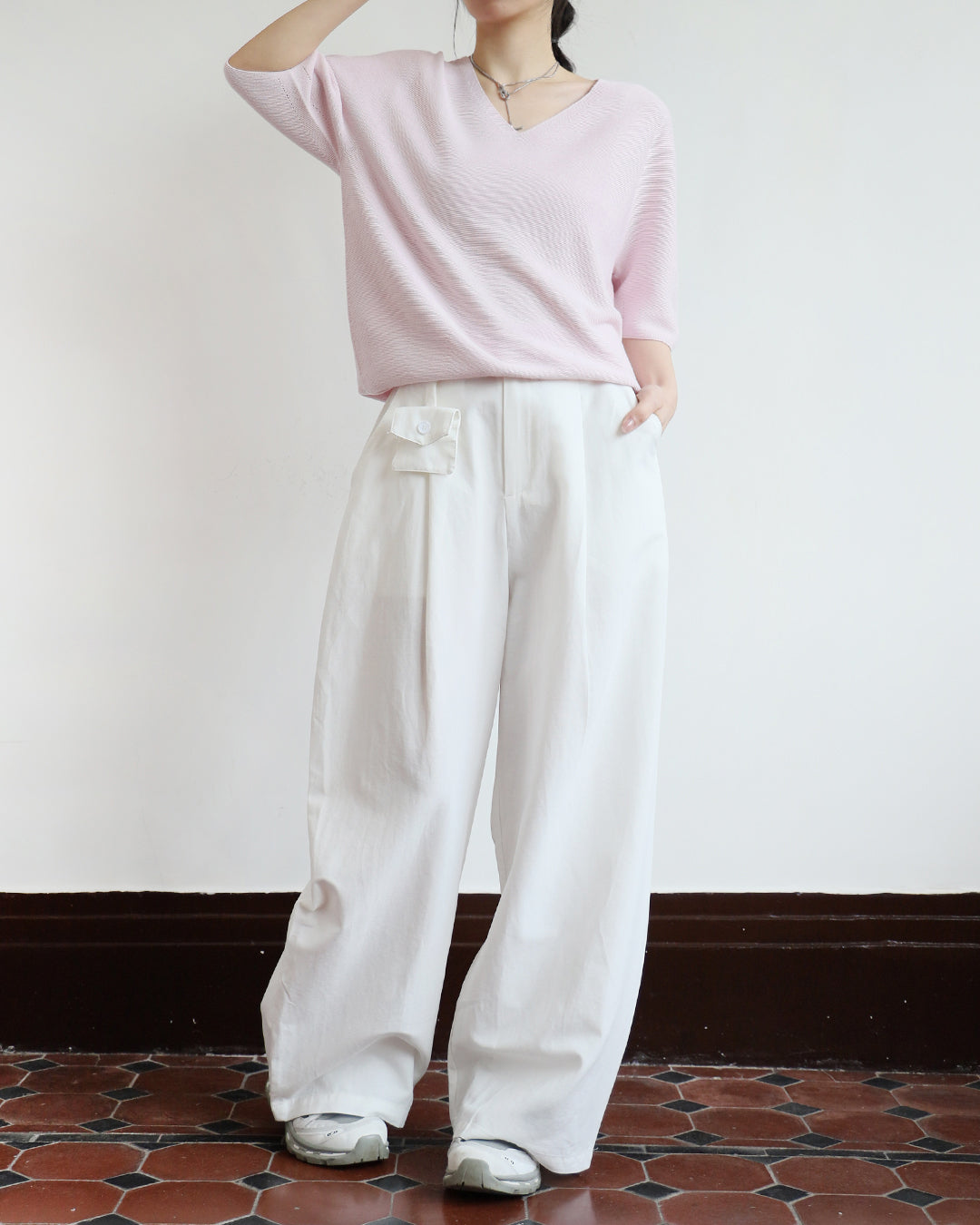 V-Neck Summer Knit Top (3 colors)
