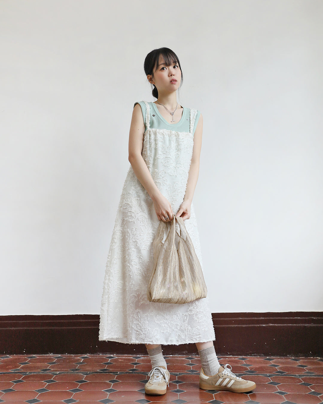 Texture Fabric Cami Dress