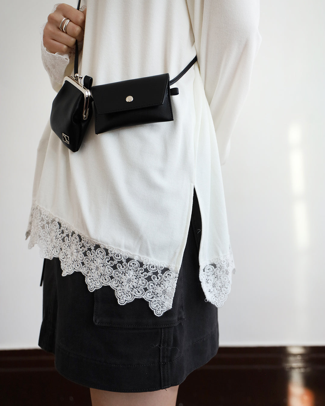 Lace Trimmed Top (3 color)