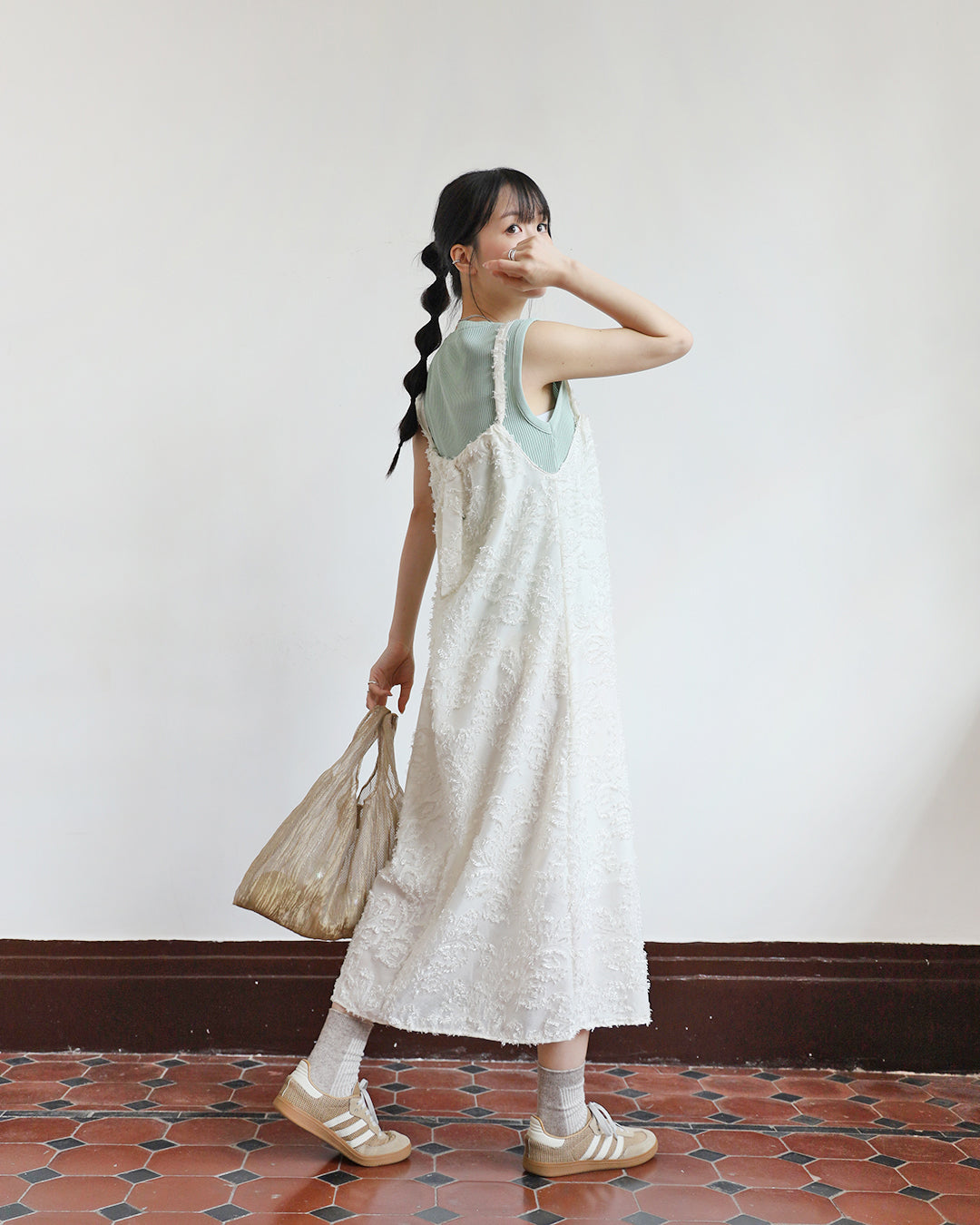 Texture Fabric Cami Dress