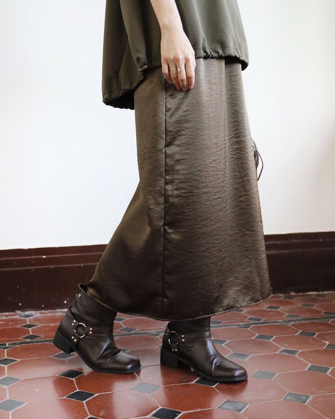 Silky Pencil Skirt (3 Colors)