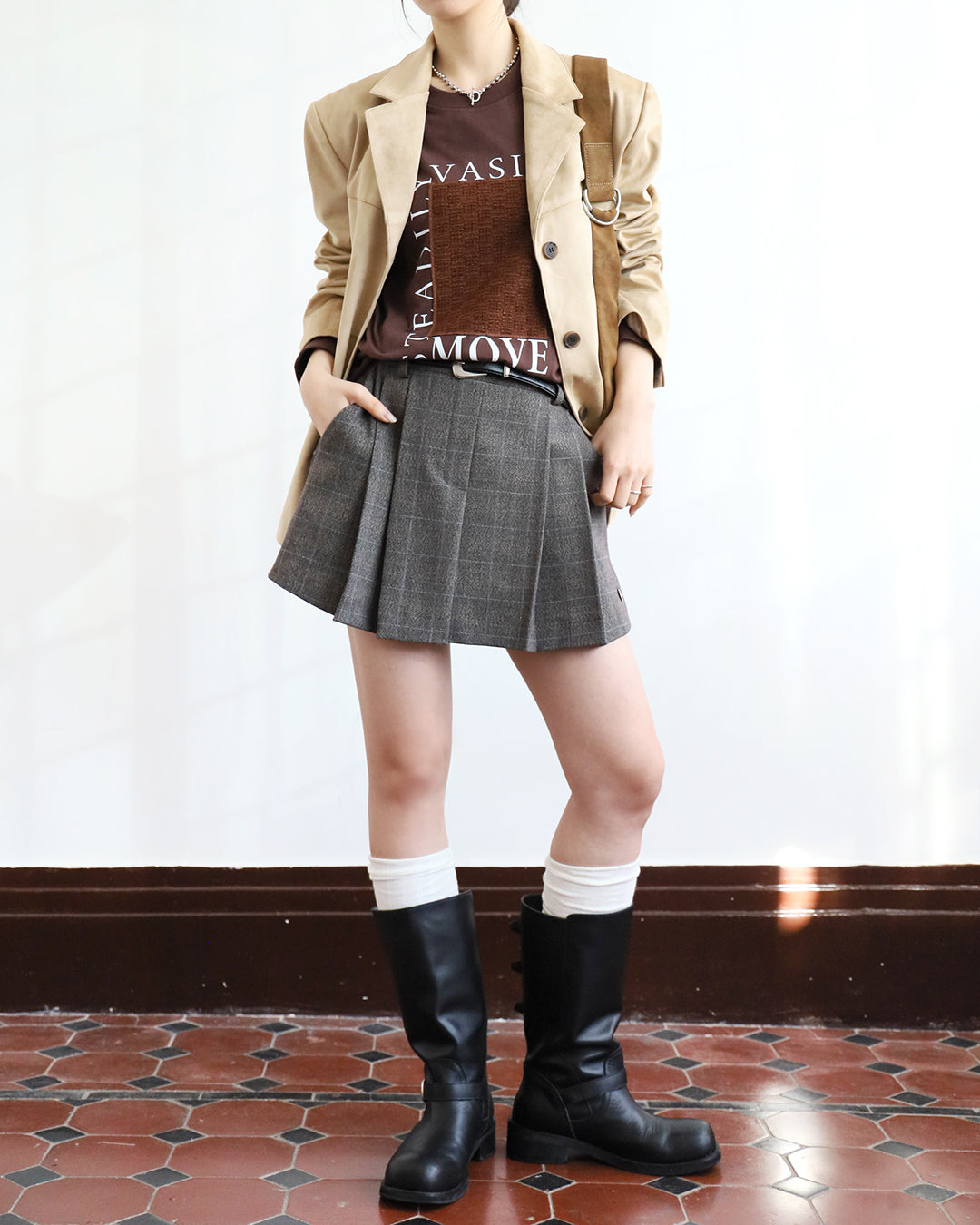 Faux Suede Blazer (2 color)