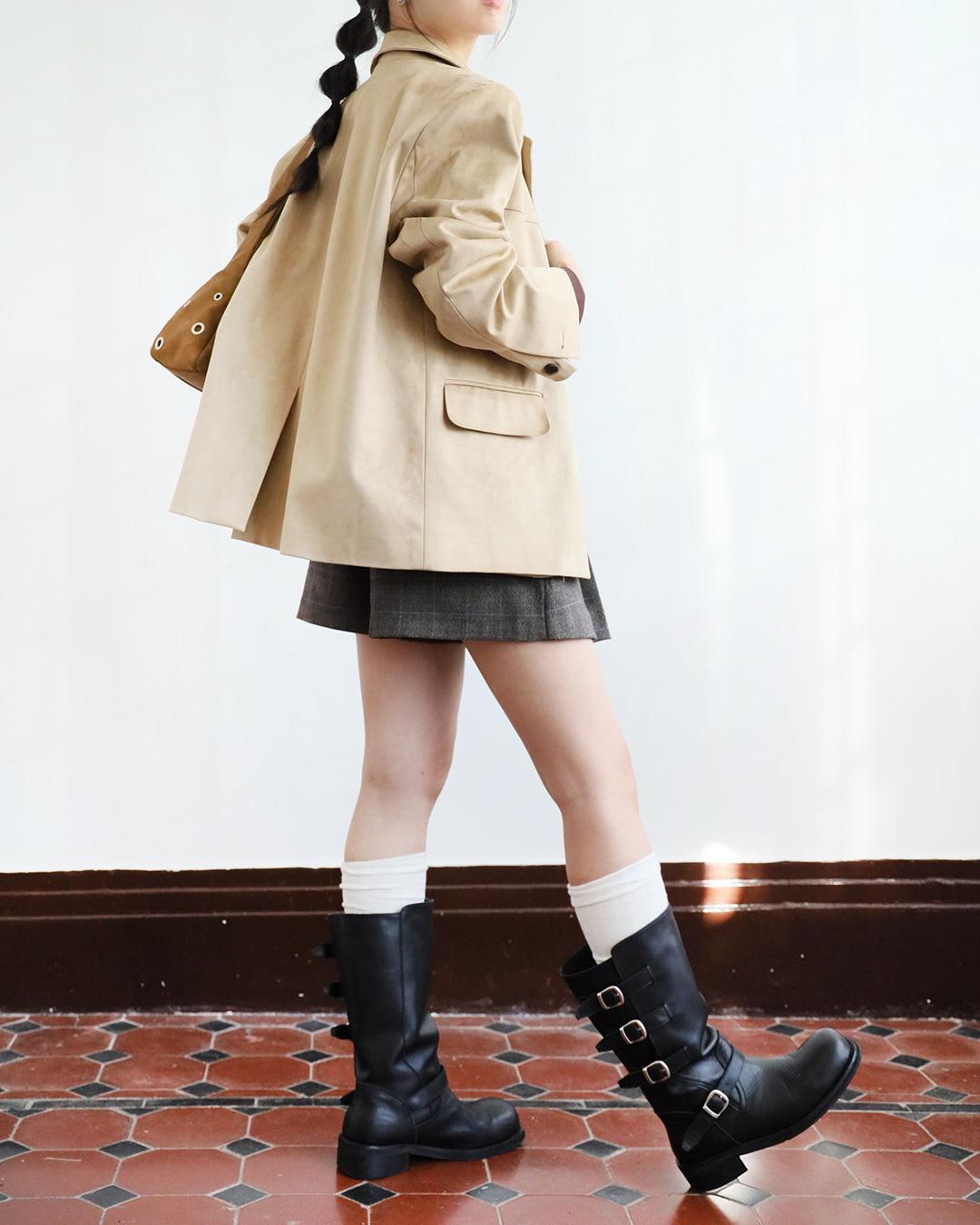 Faux Suede Blazer (2 color)