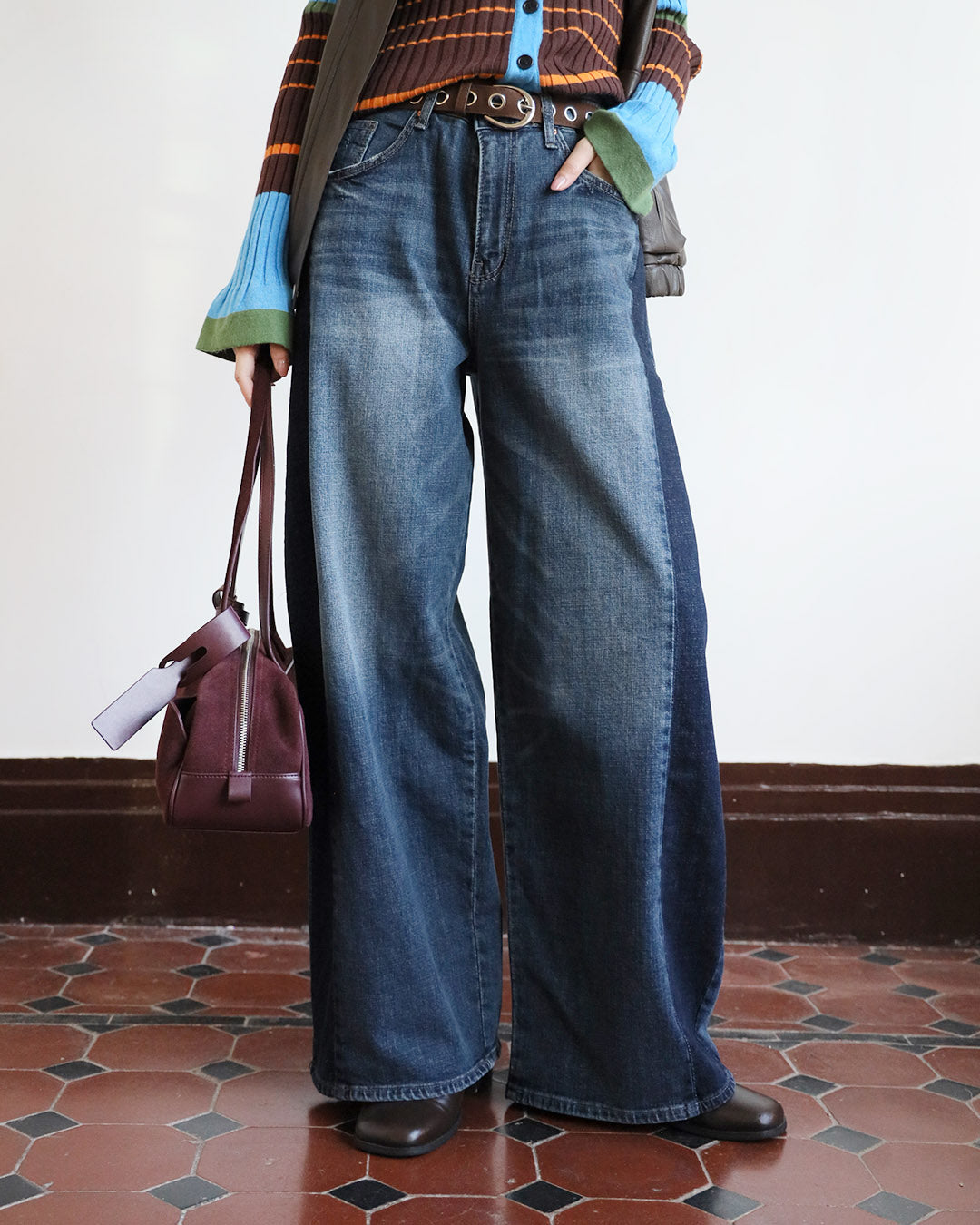 2-Tone Barrel Jeans (Size S - XL)