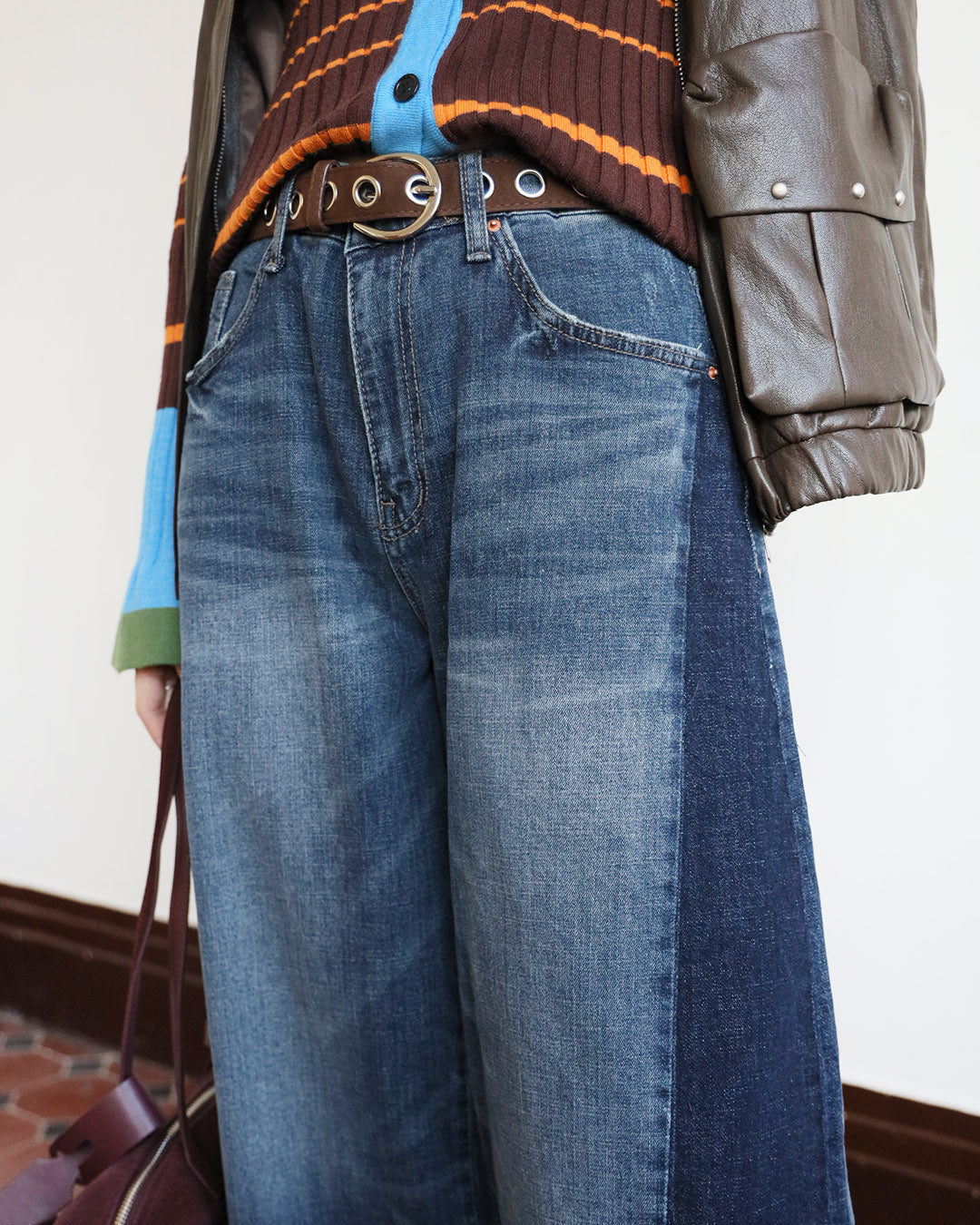 2-Tone Barrel Jeans (Size S - XL)