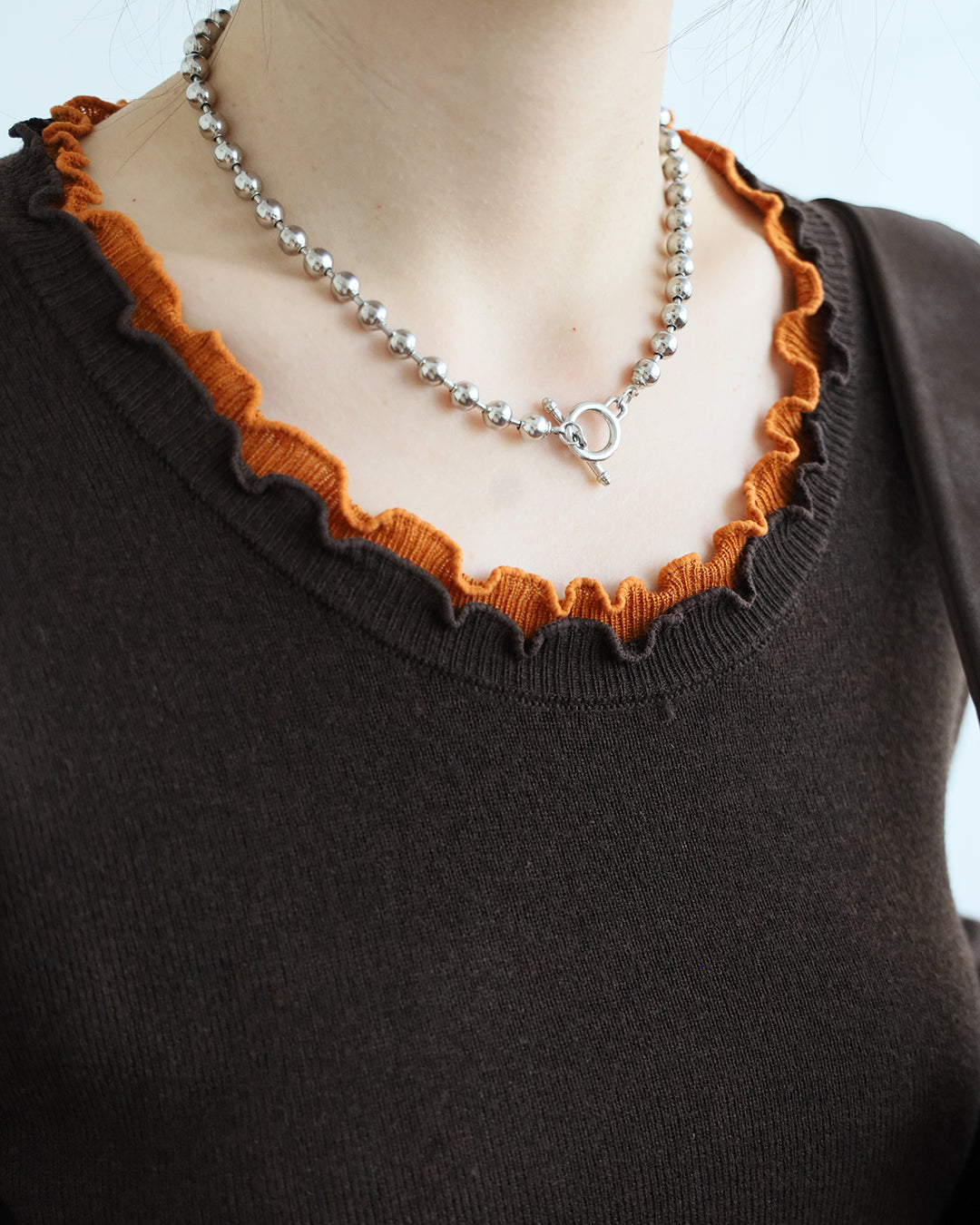 Ruffle Trimmed Top (6 color)