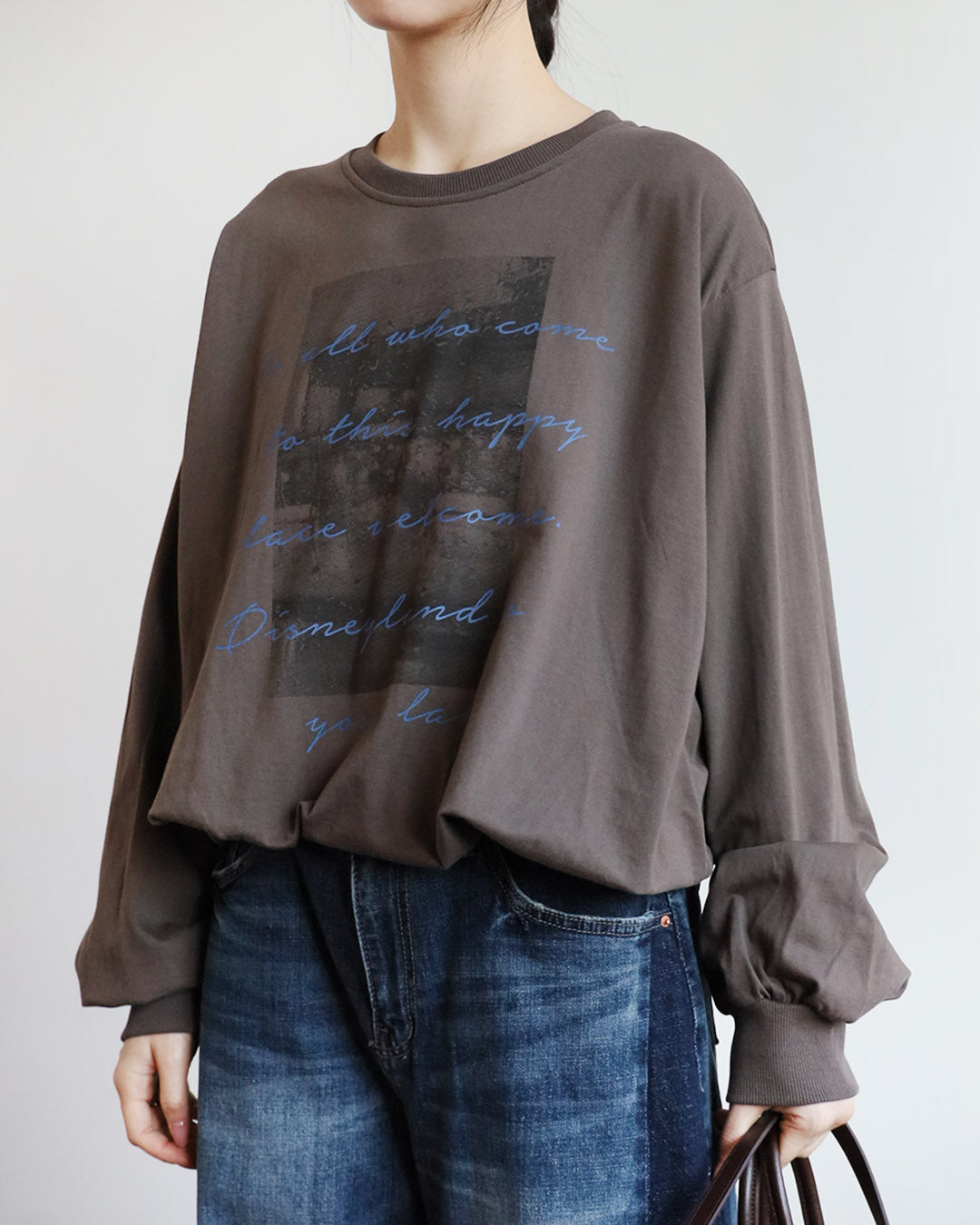 Bubble Hem Printed Sweatshirt (2 Colors)