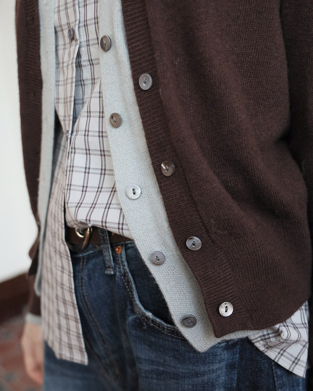 2-Tone Layer Cardigan (2 Colors)