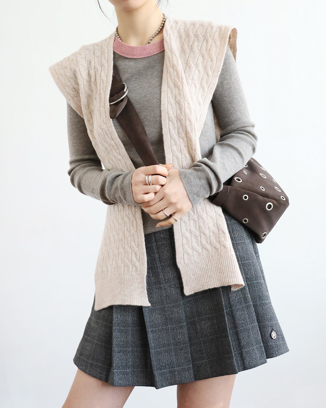 Contrast Collar Knit Top (4 color)