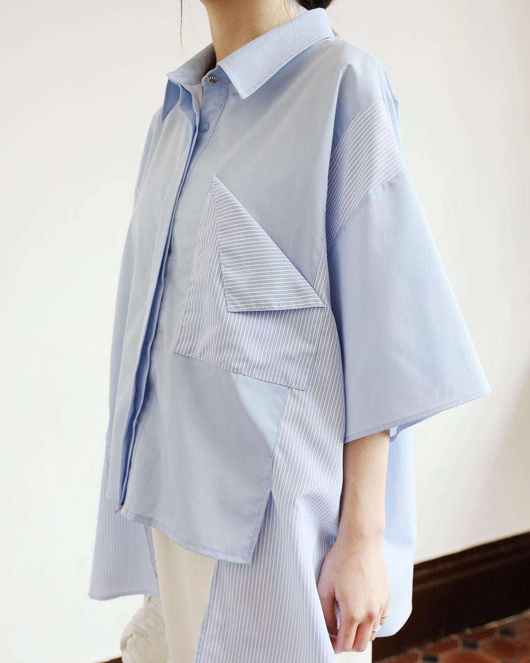 Pinstripe Inserted Shirt