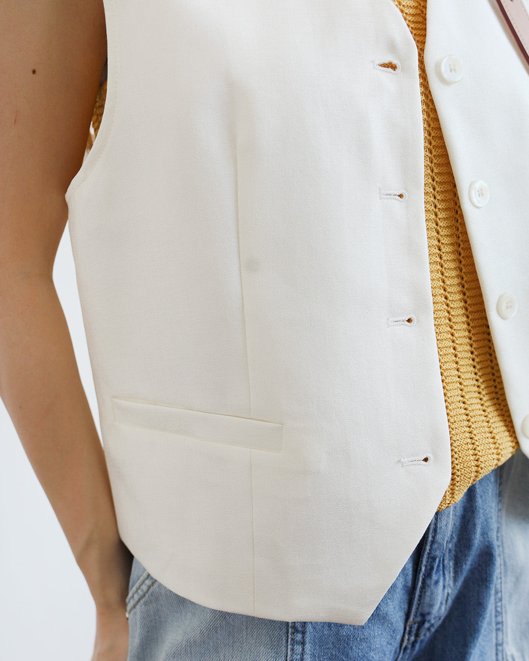 Lace Back Waistcoat (2 Colors)
