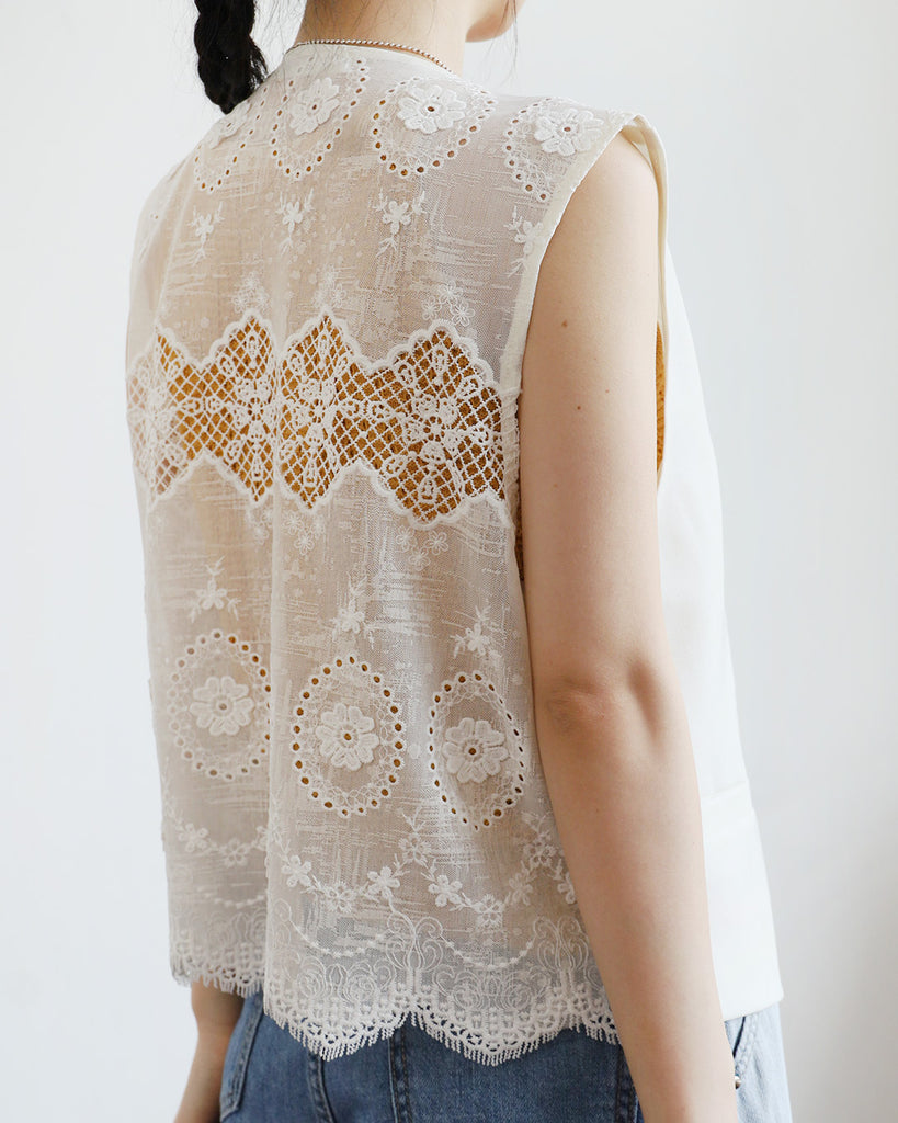Lace Back Waistcoat (2 Colors)