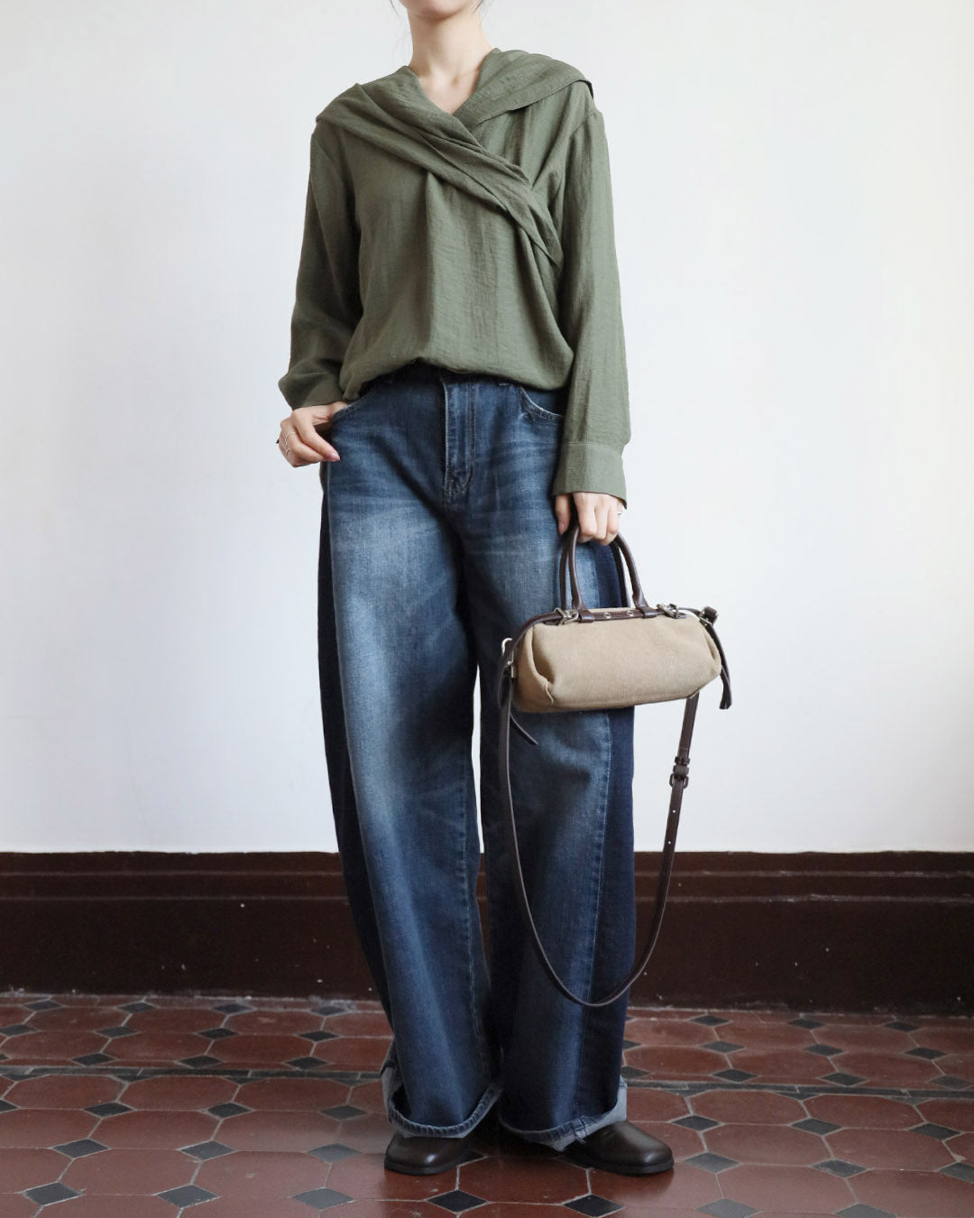 2-Tone Barrel Jeans (Size S - XL)
