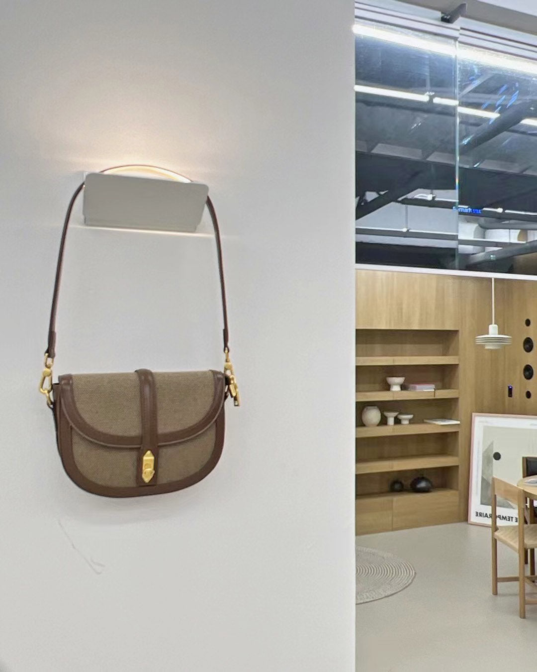 Leather Trimmed Handbag