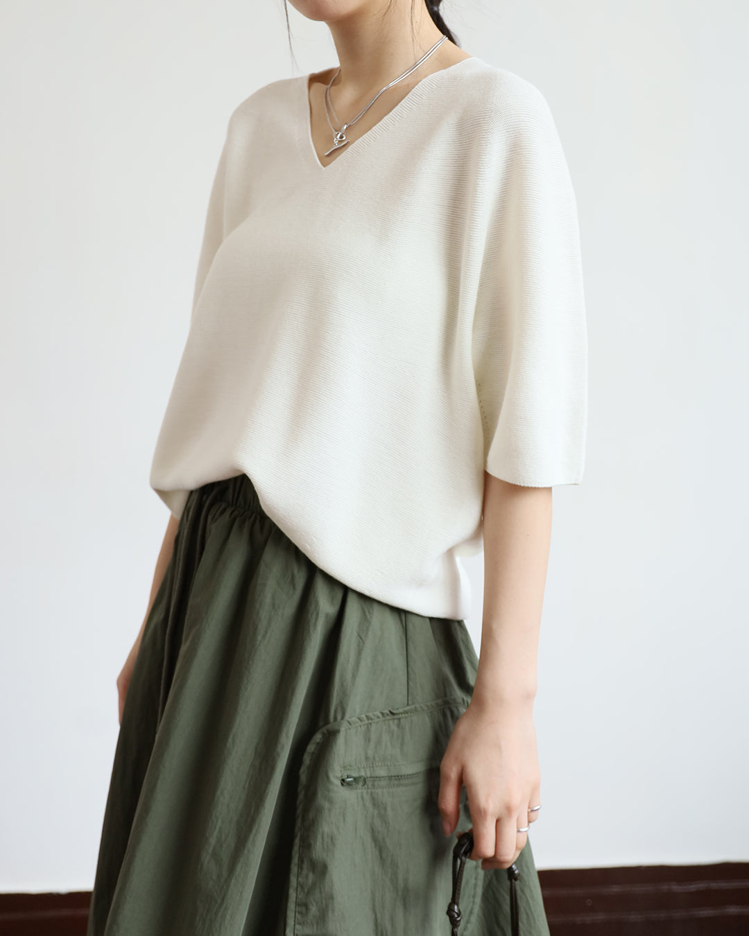 V-Neck Summer Knit Top (3 colors)