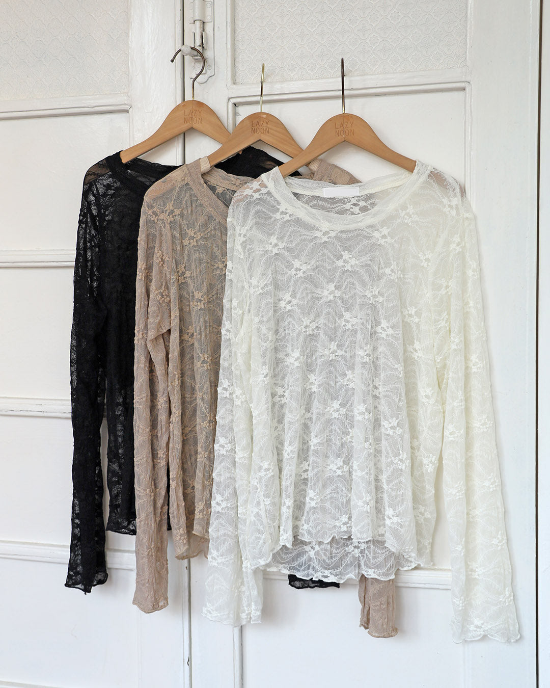 Crew Neck Lace Top (3 Colors)