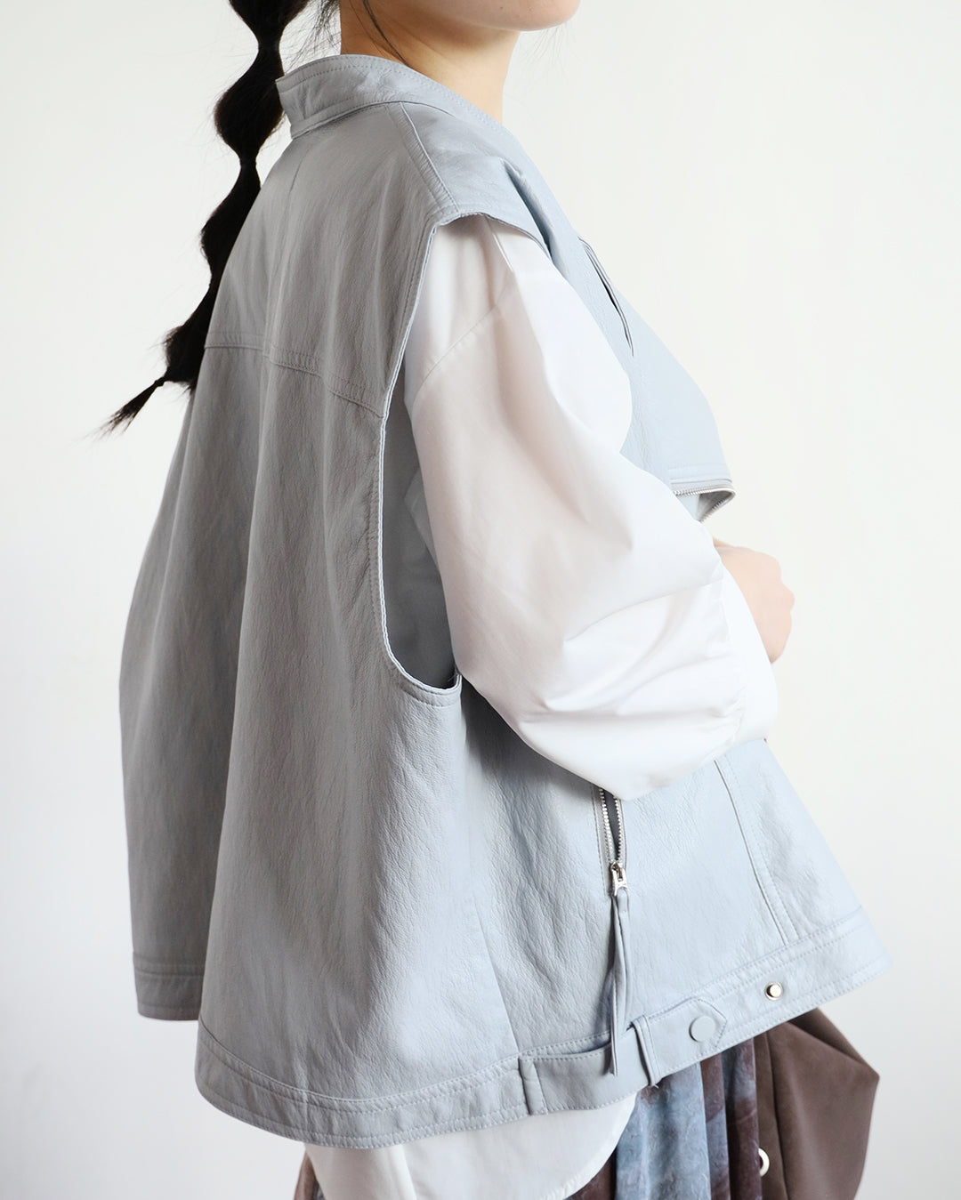 Faux Leather Biker Vest (3 color)