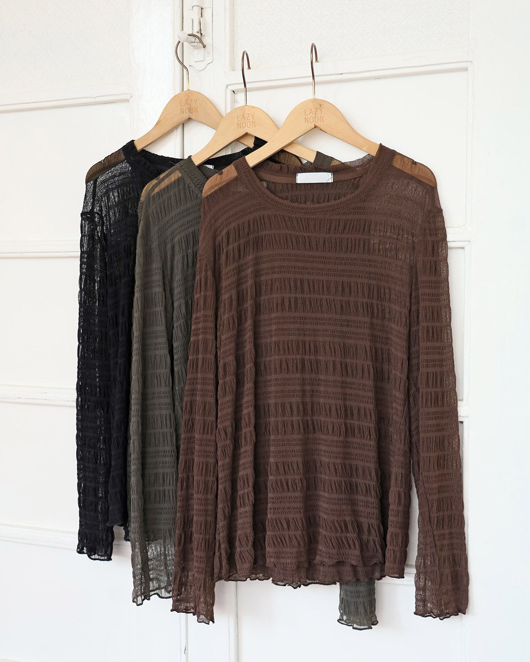 Crinkle Mesh Top (3 Colors)