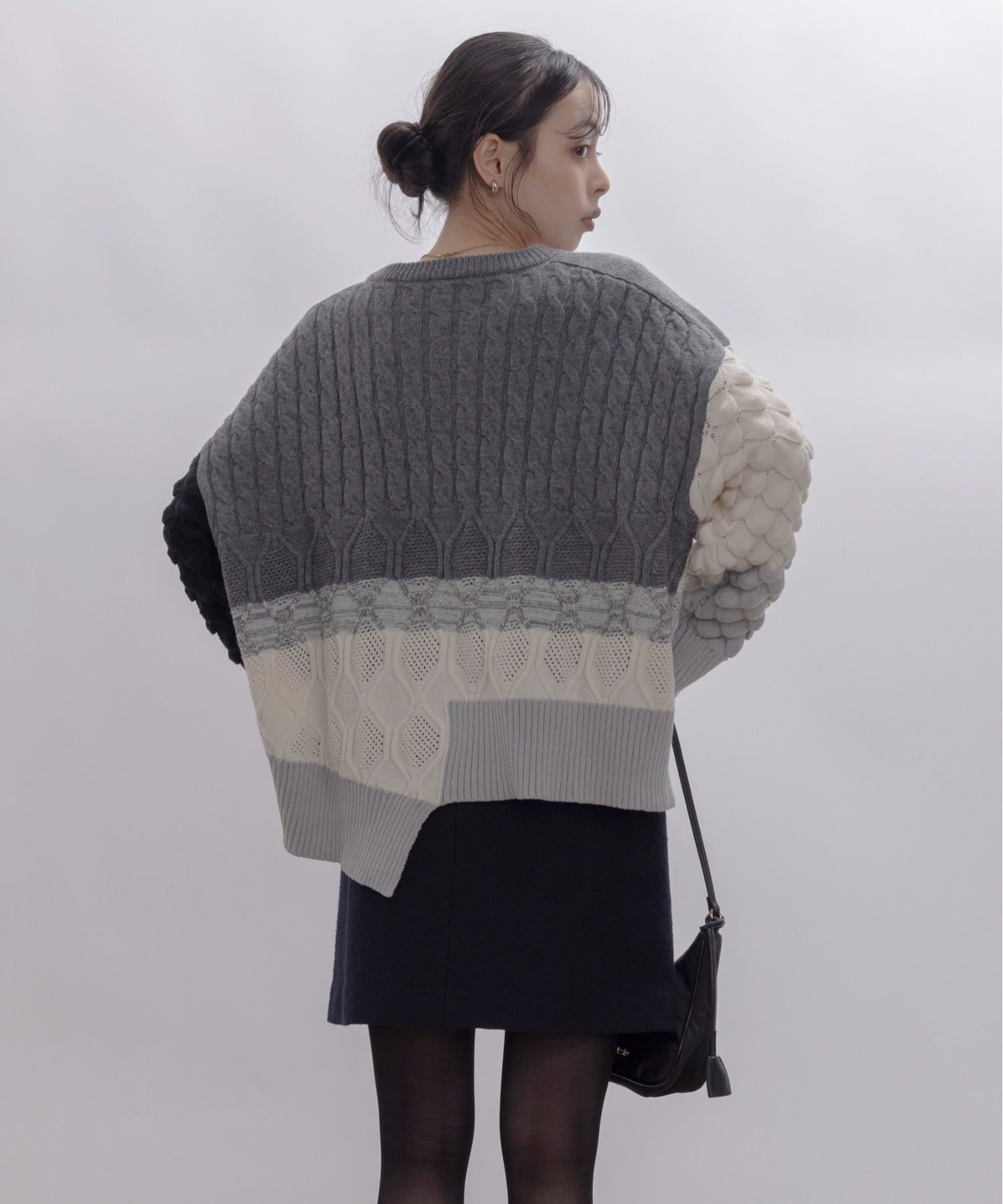 Cable Knit Zip Up Cardigan (2 color)