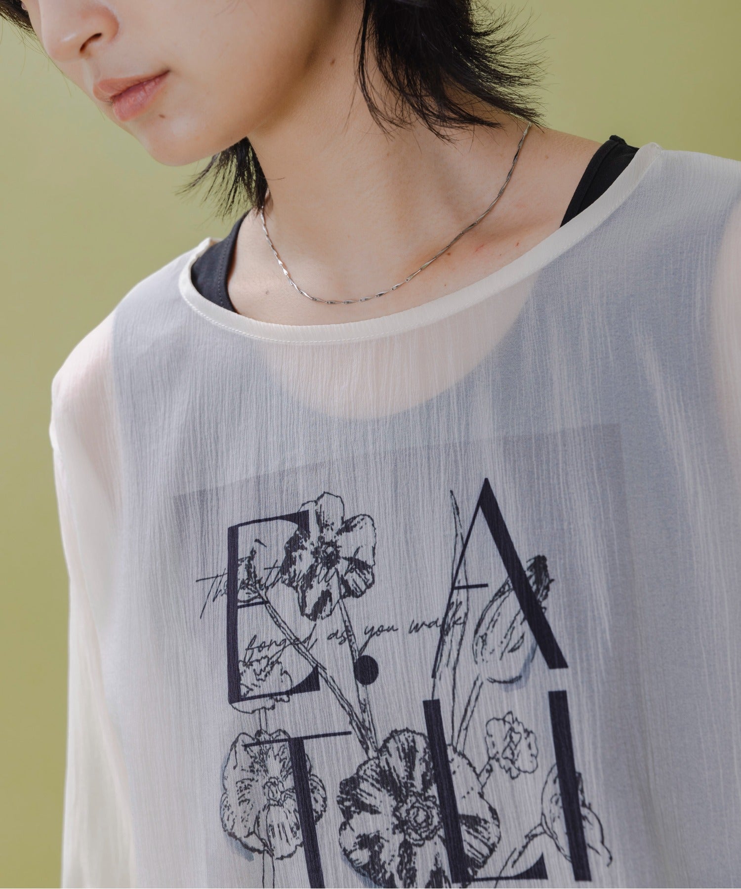 Sheer Printed Top (4 Color)