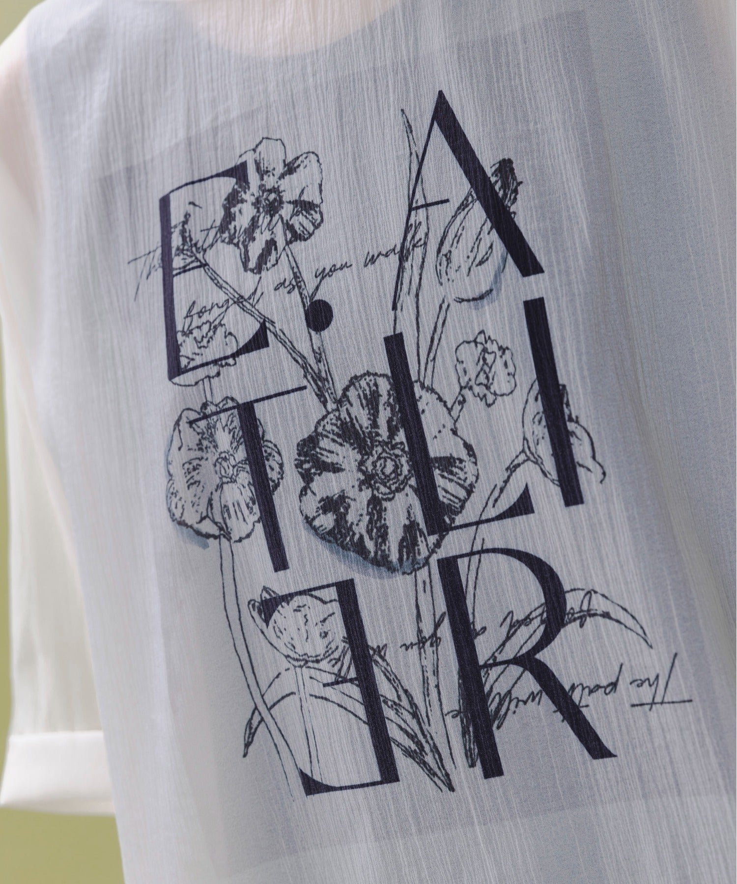 Sheer Printed Top (4 Color)