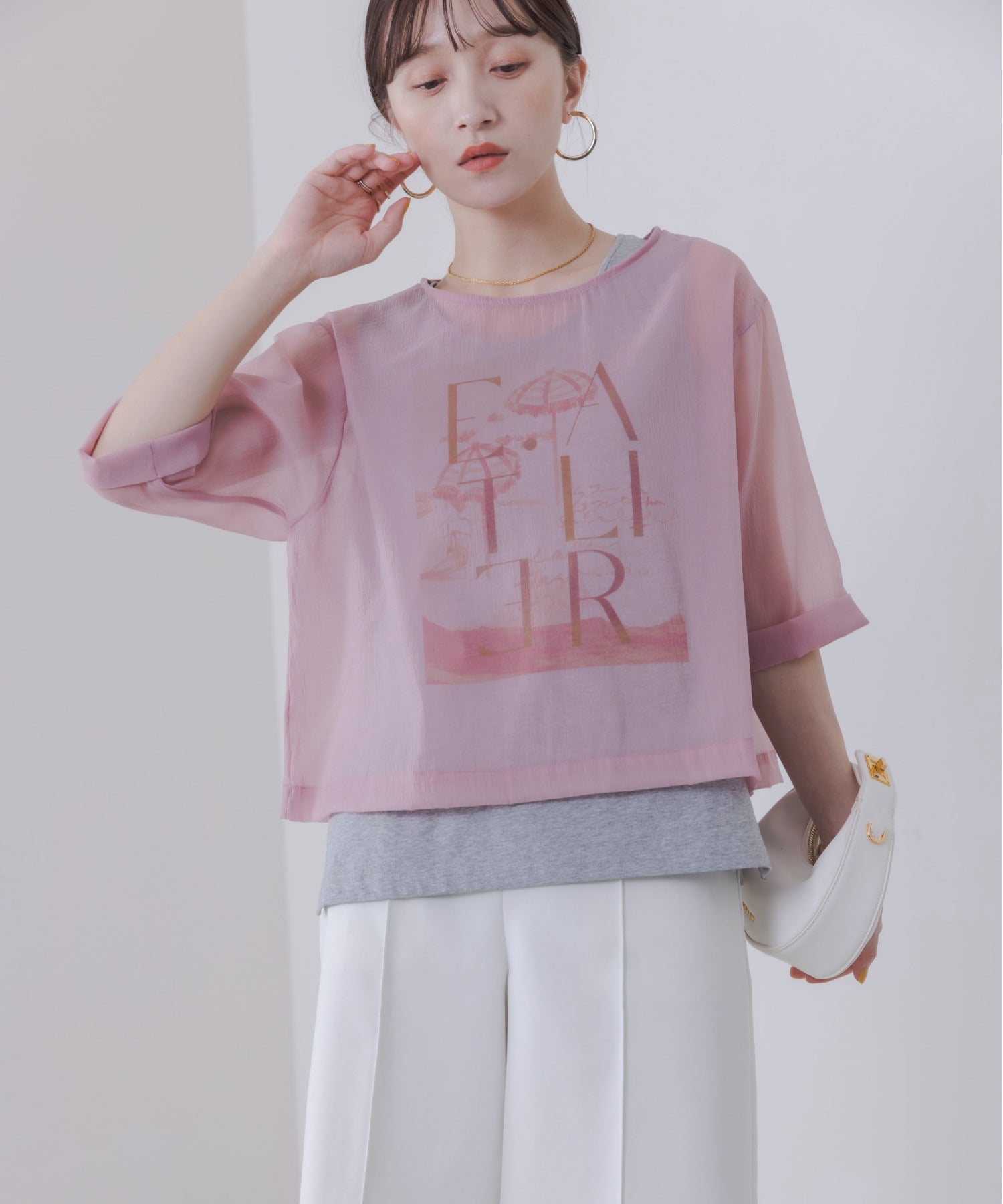 Sheer Printed Top (4 Color)