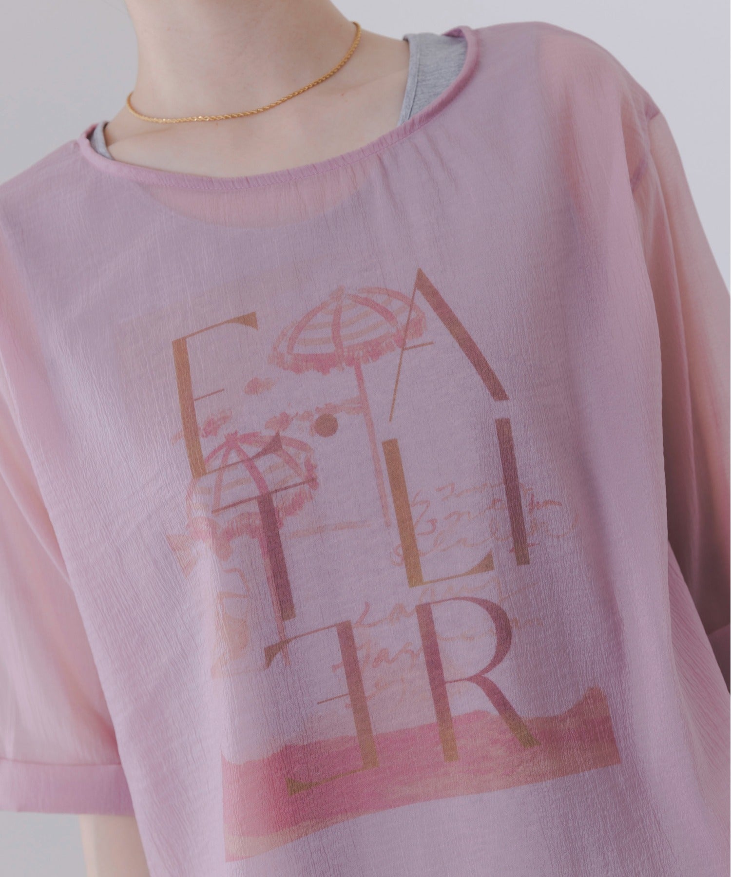 Sheer Printed Top (4 Color)