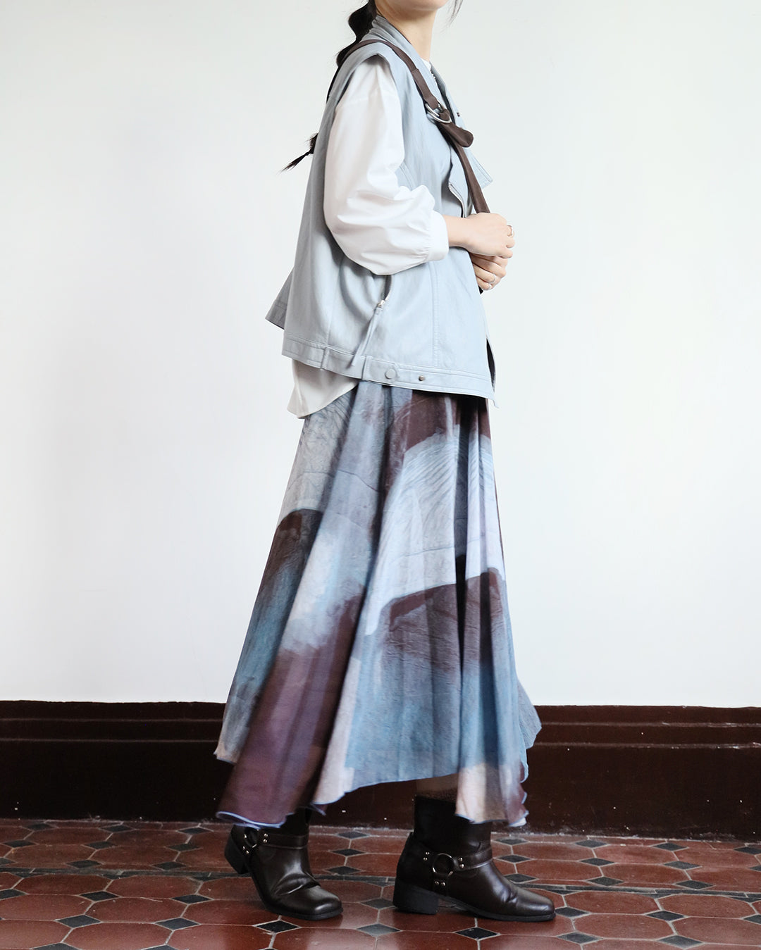 Pattern Skater Skirt ( 2 color)