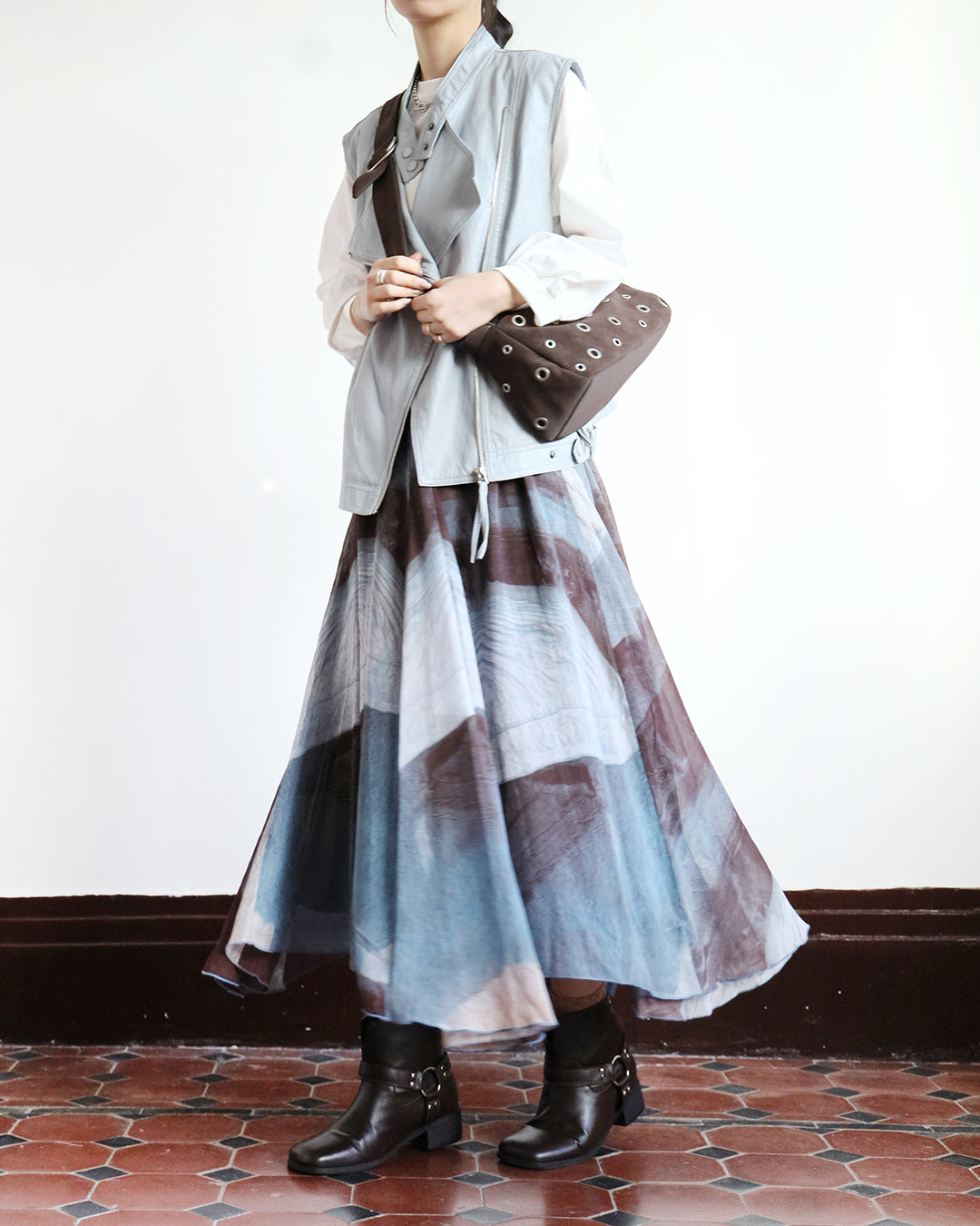 Pattern Skater Skirt ( 2 color)