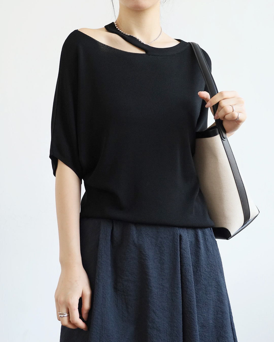 Cut Out Collar Top (3 Colors)