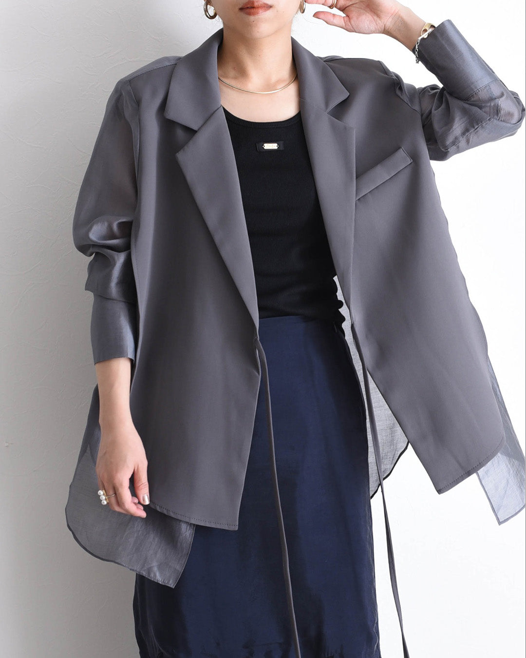 Silky Layered Blazer (2 Color)