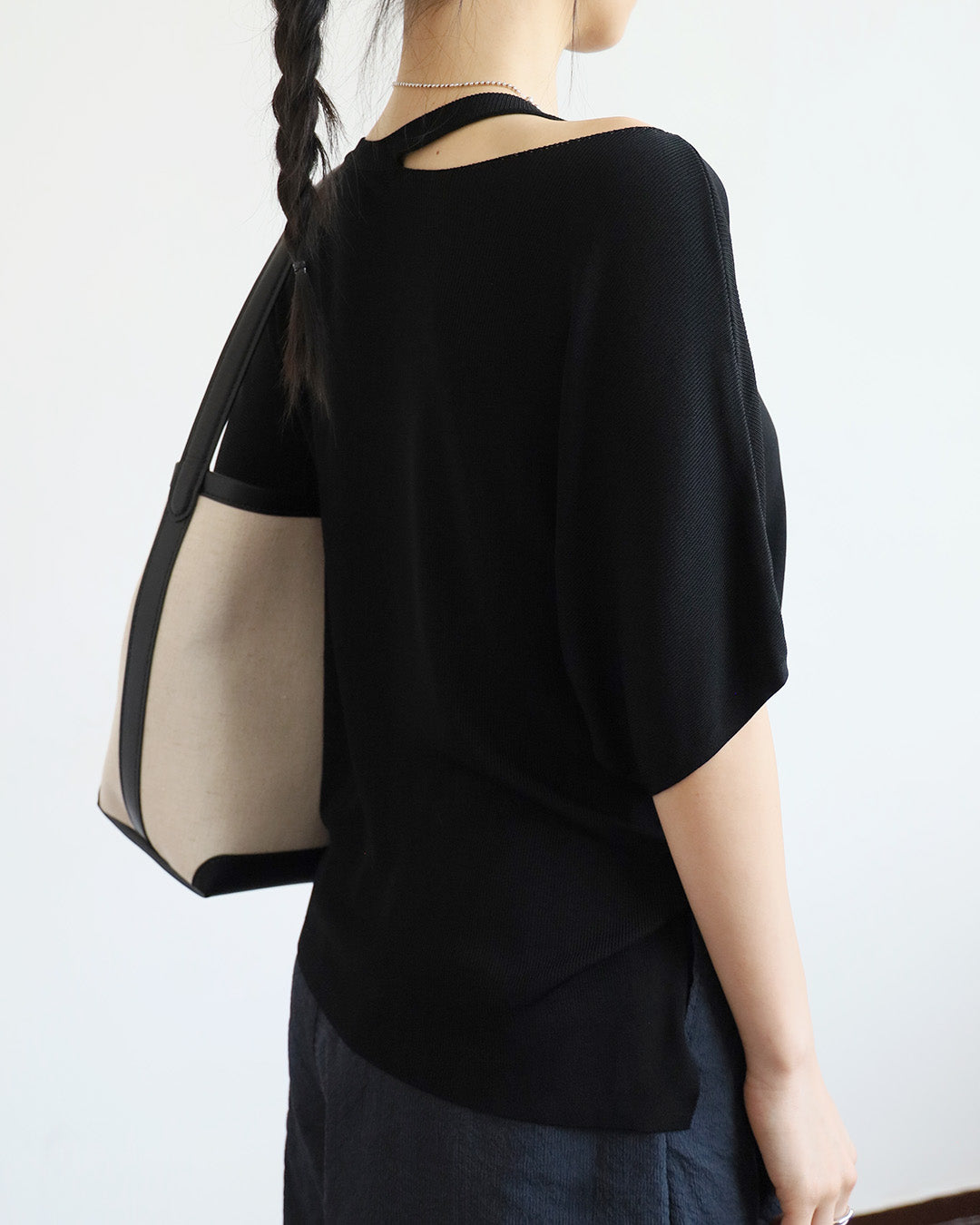 Cut Out Collar Top (3 Colors)