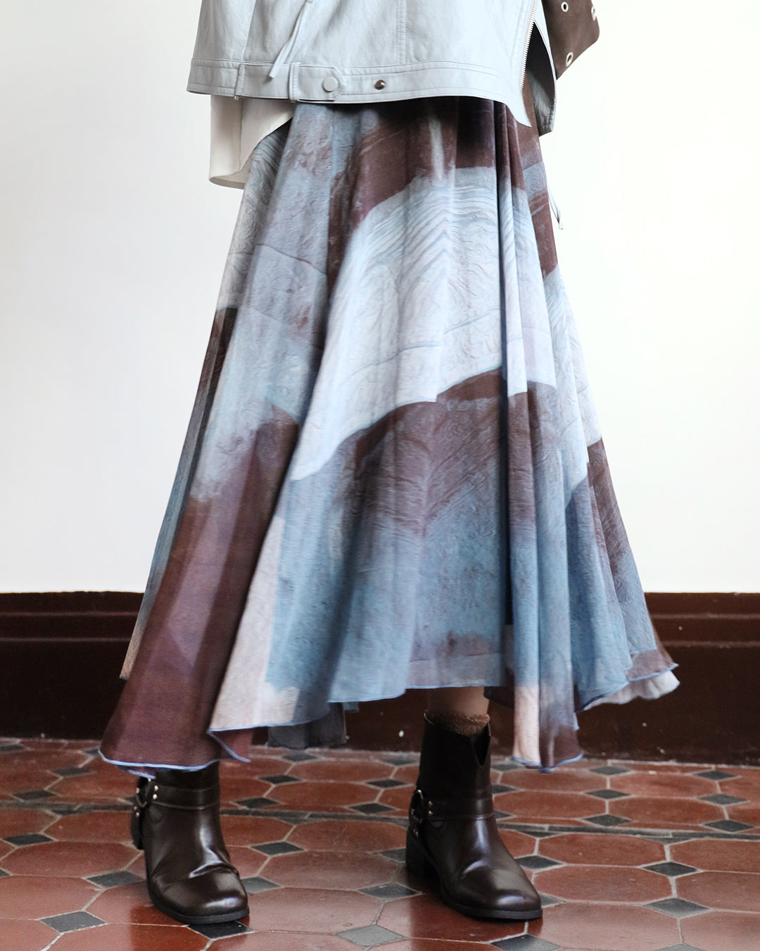 Pattern Skater Skirt ( 2 color)