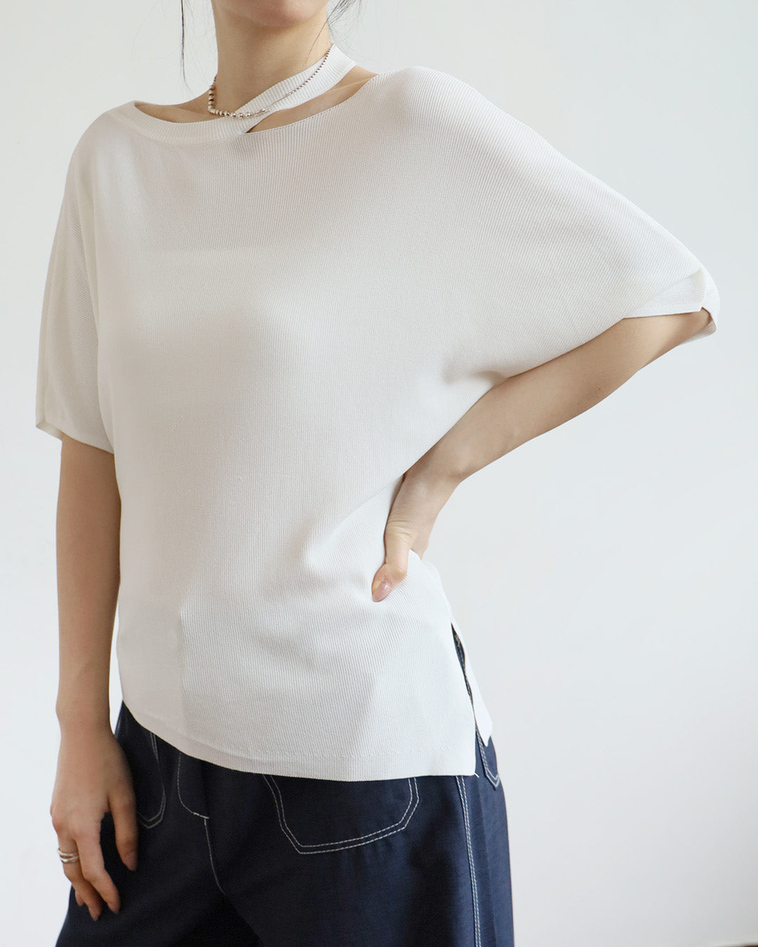 Cut Out Collar Top (3 Colors)