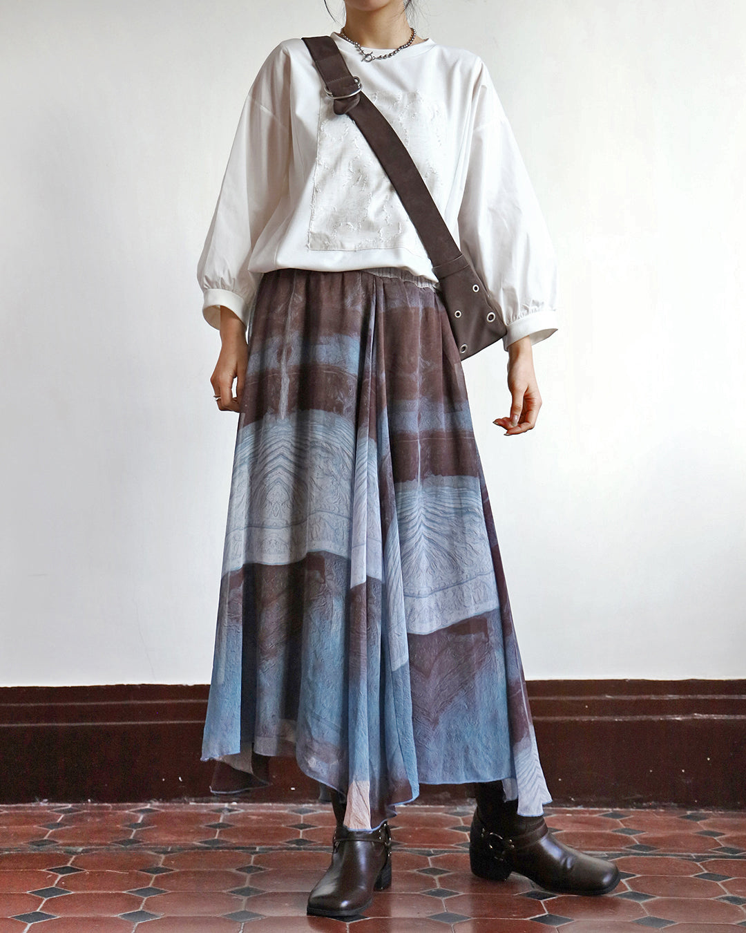 Pattern Skater Skirt ( 2 color)