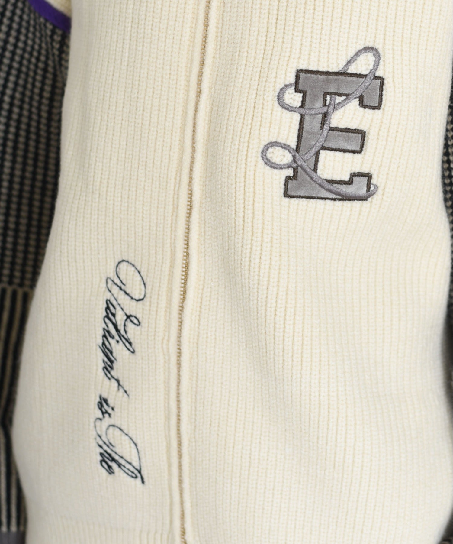 Embroidery Zip Up Cardigan (2 color)