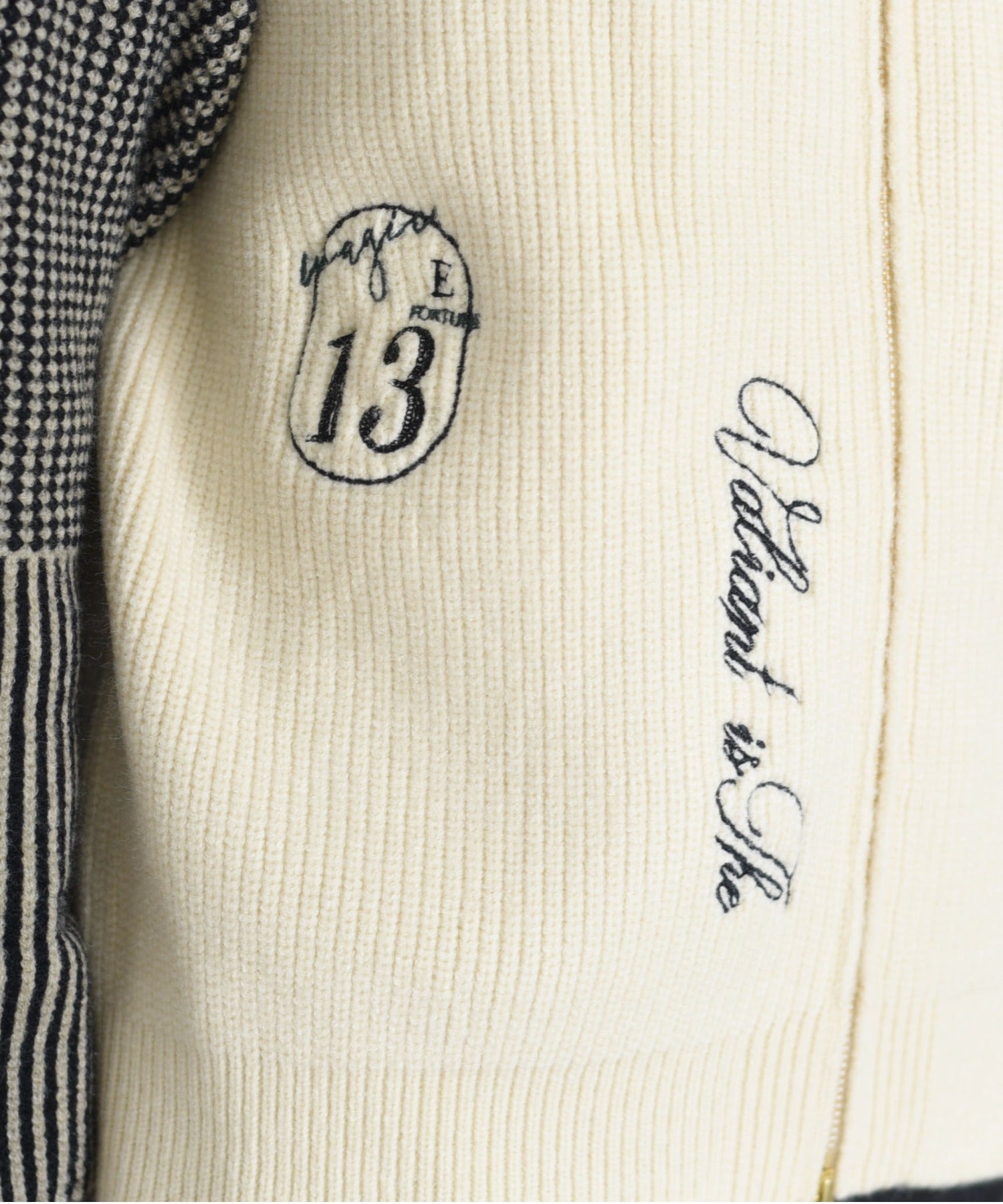 Embroidery Zip Up Cardigan (2 color)