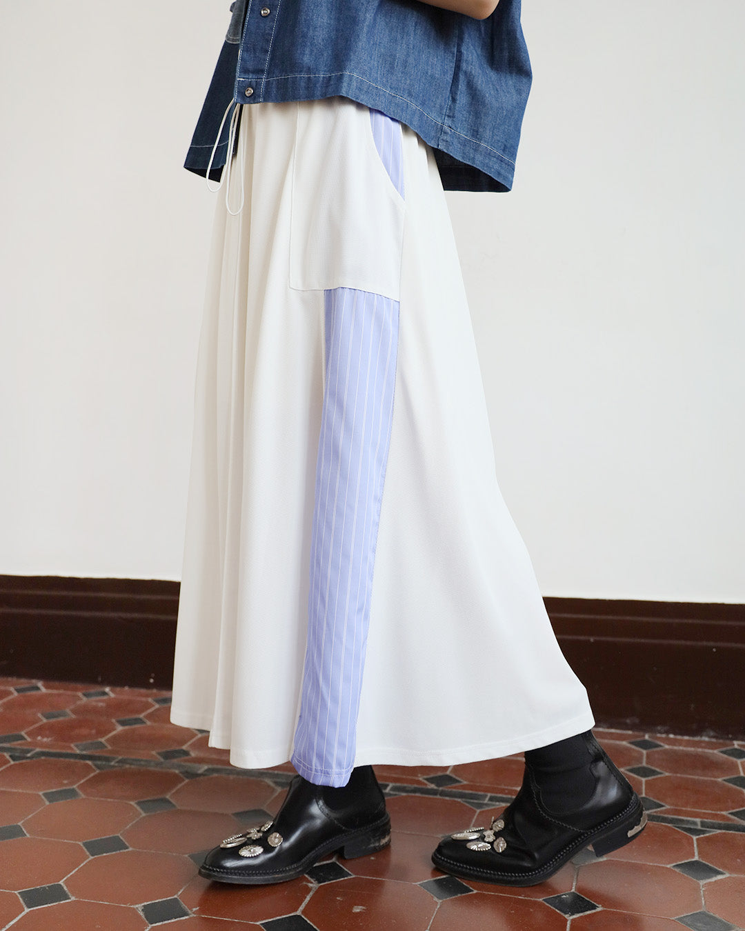 Japan Brand - Pinstriped Insert Skirt (2 Colors)