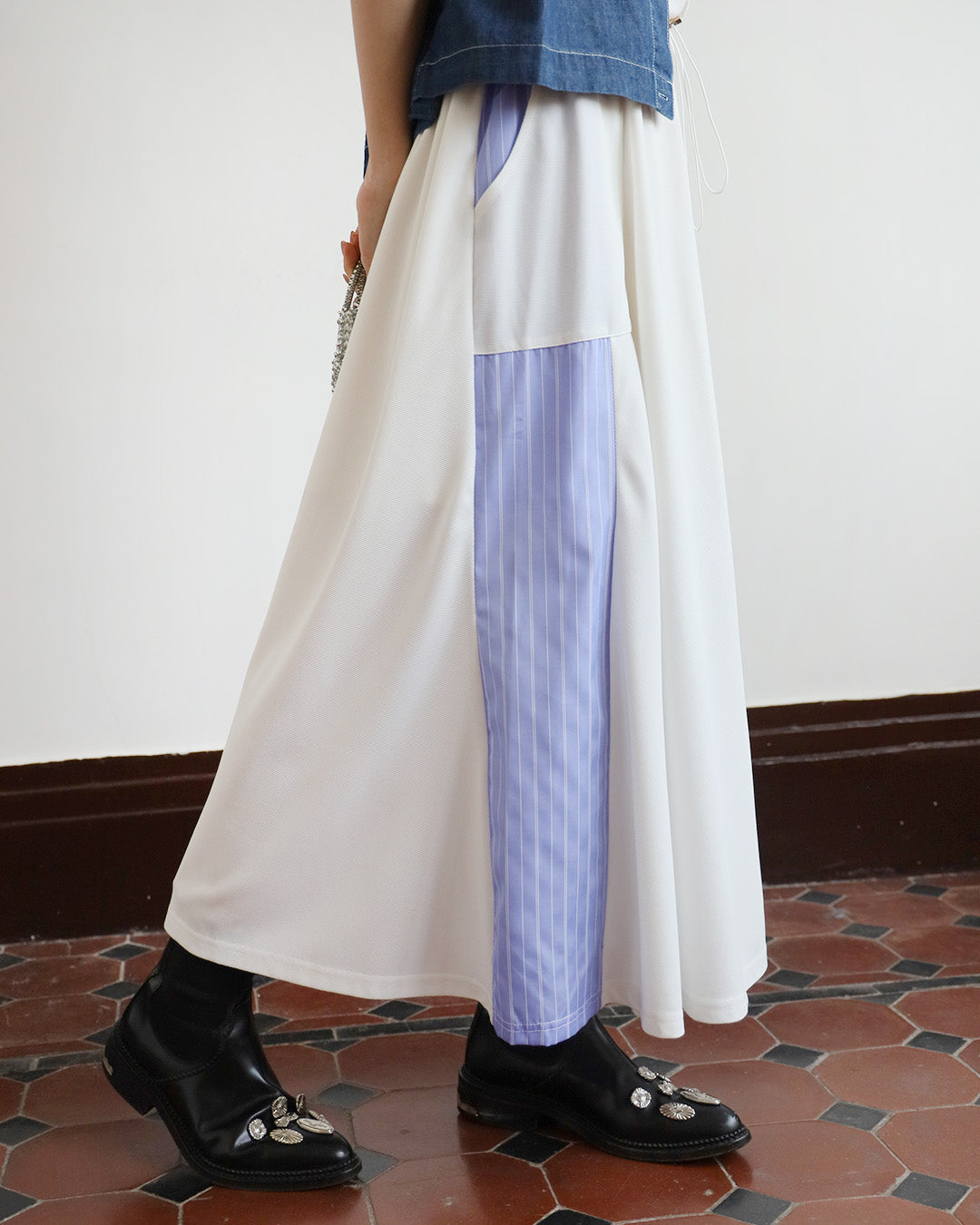 Japan Brand - Pinstriped Insert Skirt (2 Colors)