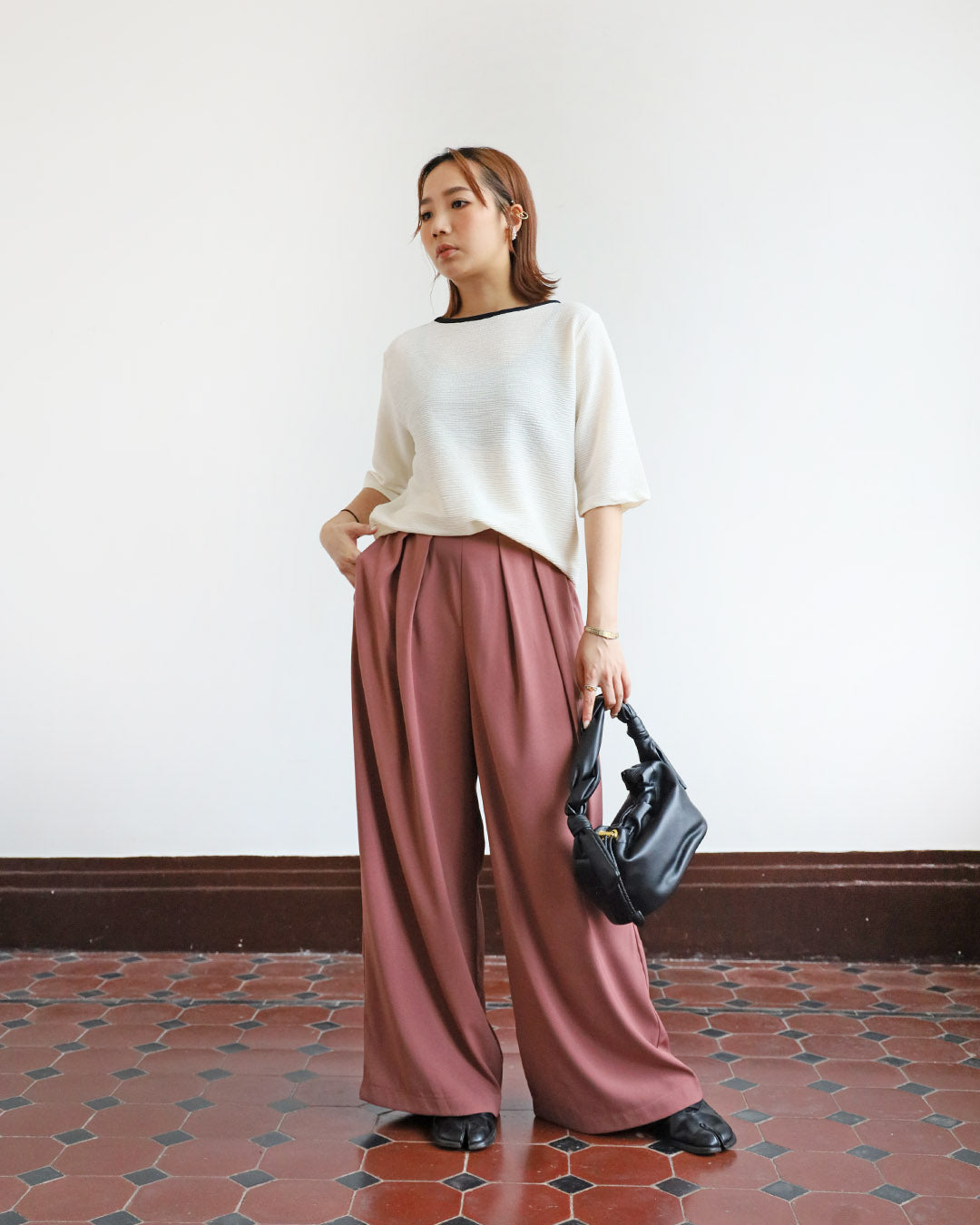 Pleated Wide Leg Pants (4 color)