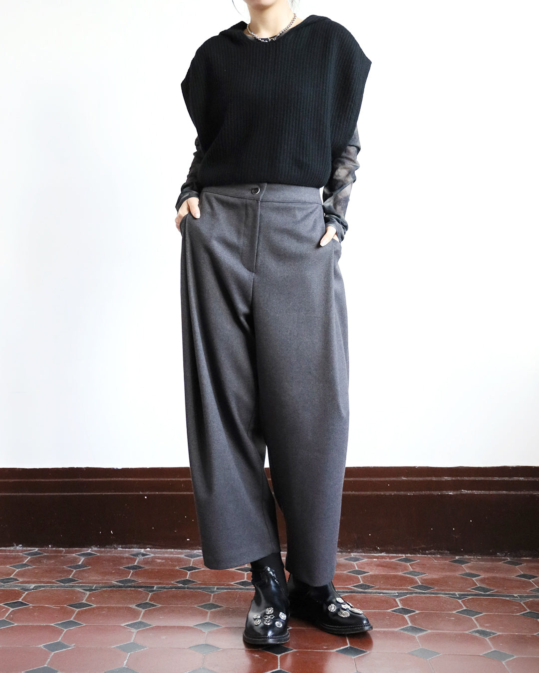 Hooded Knit Vest (3 color)