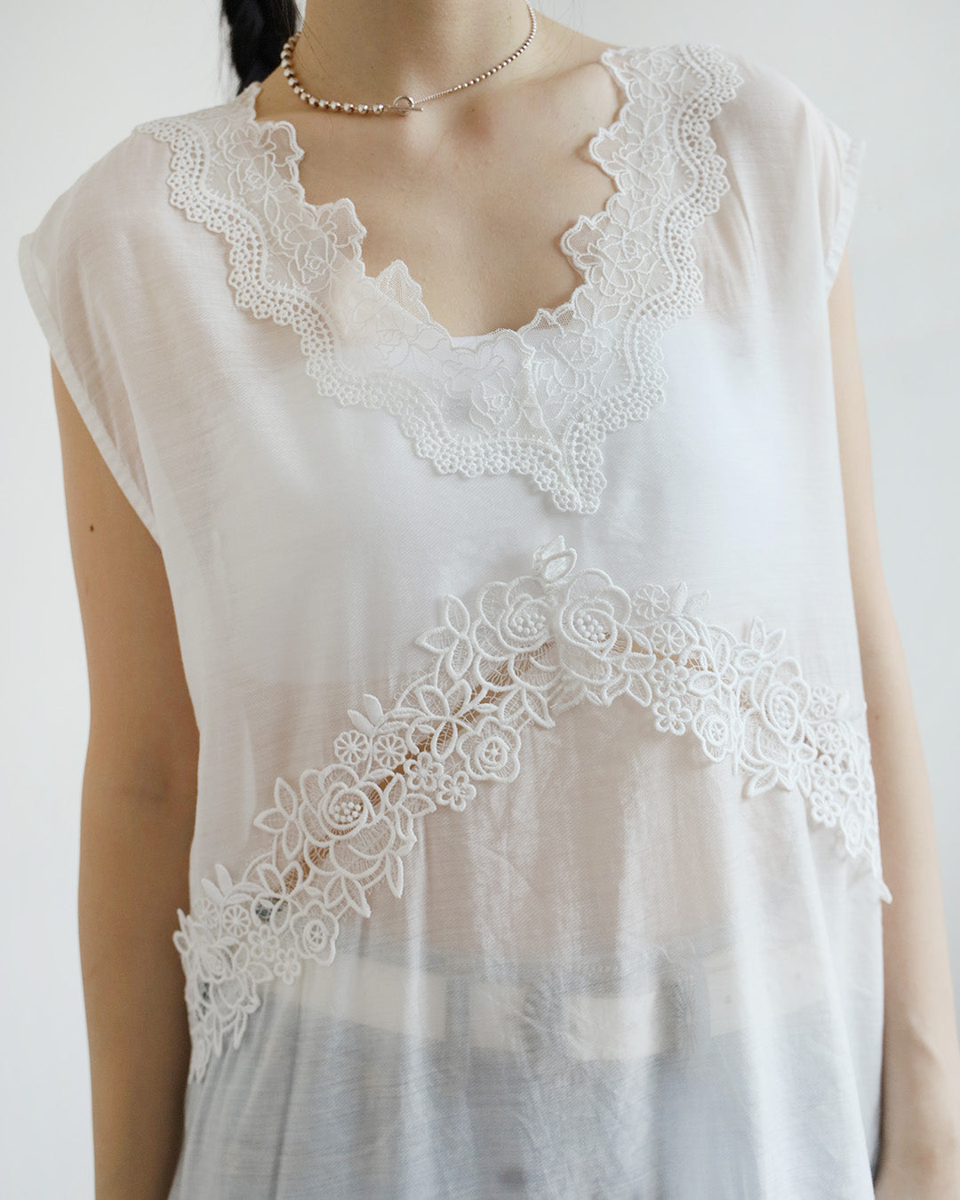 Crochet Trim Longline Vest