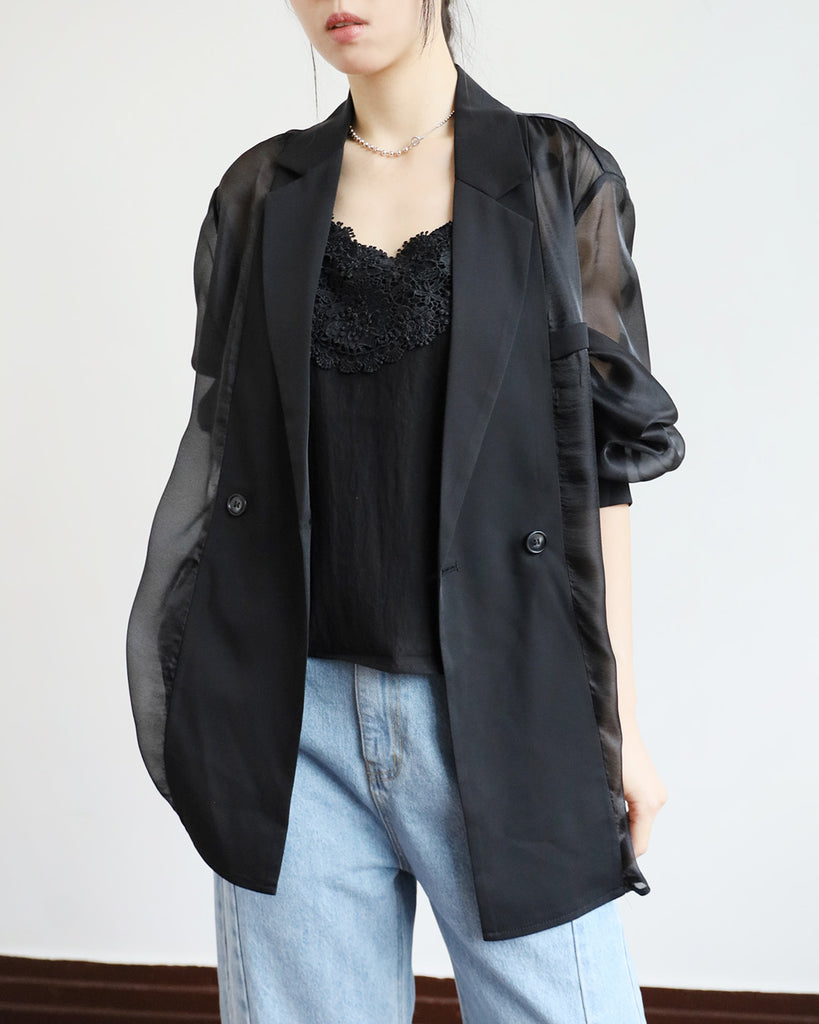 Sheer Silky Blazer