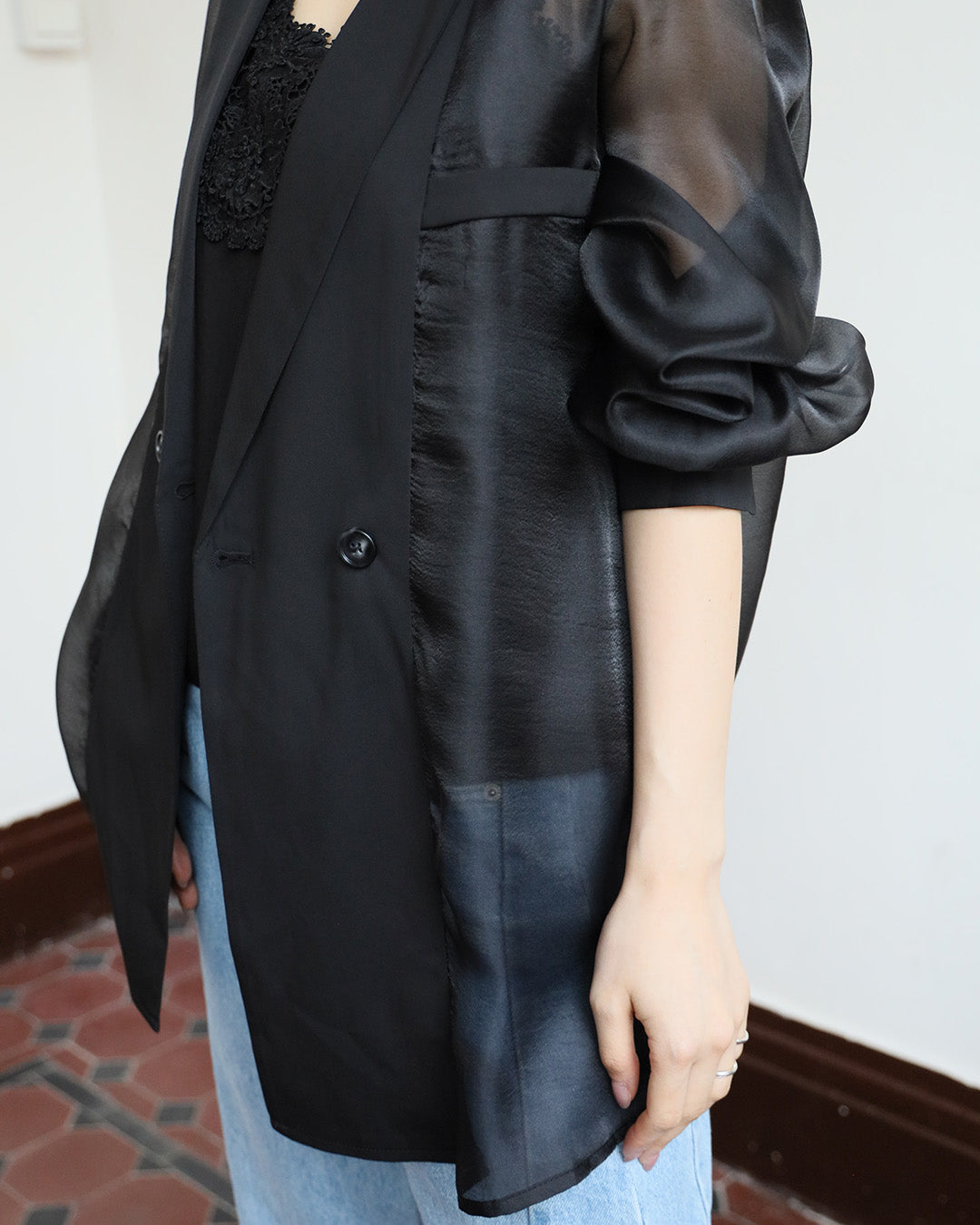 Sheer Silky Blazer