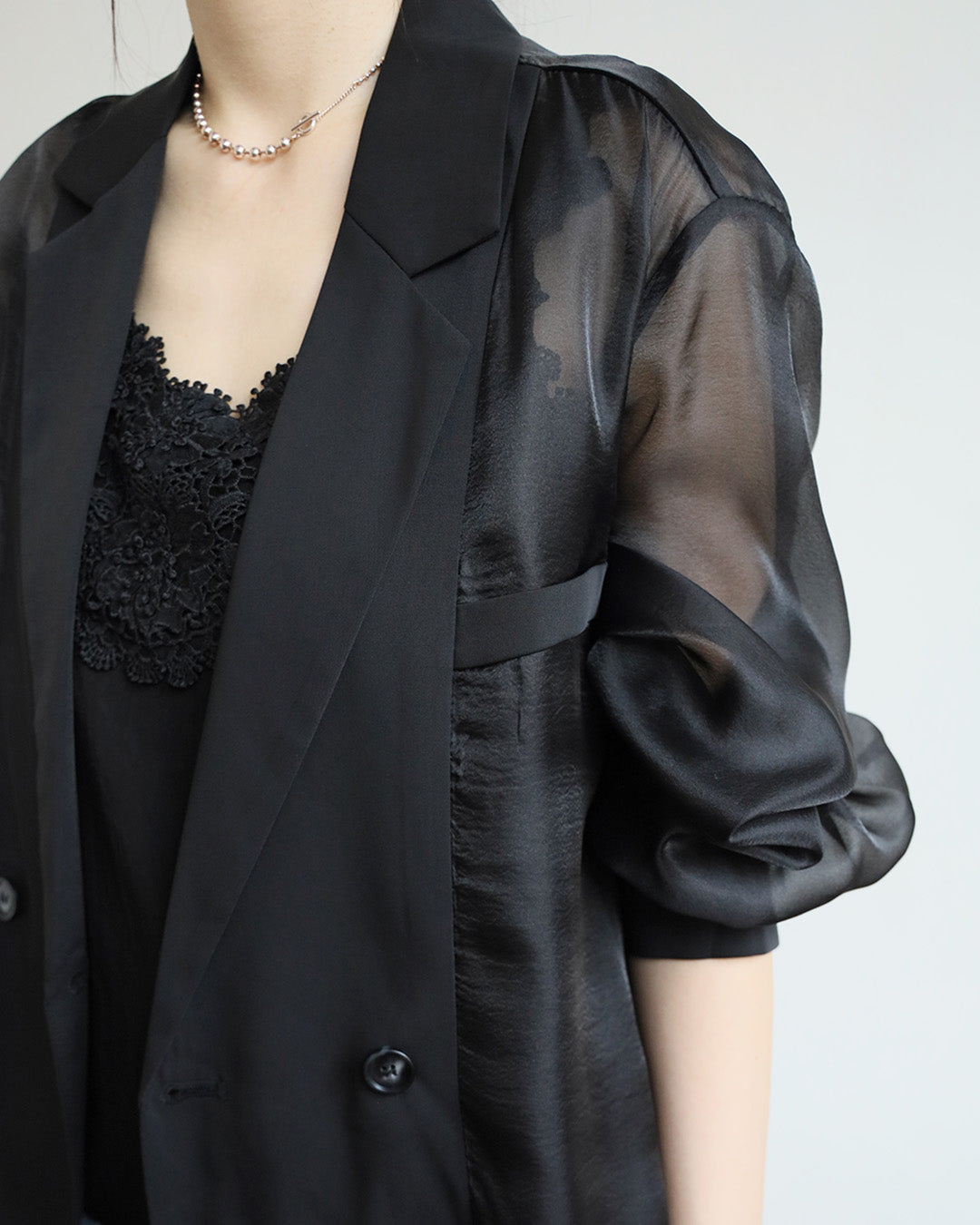 Sheer Silky Blazer