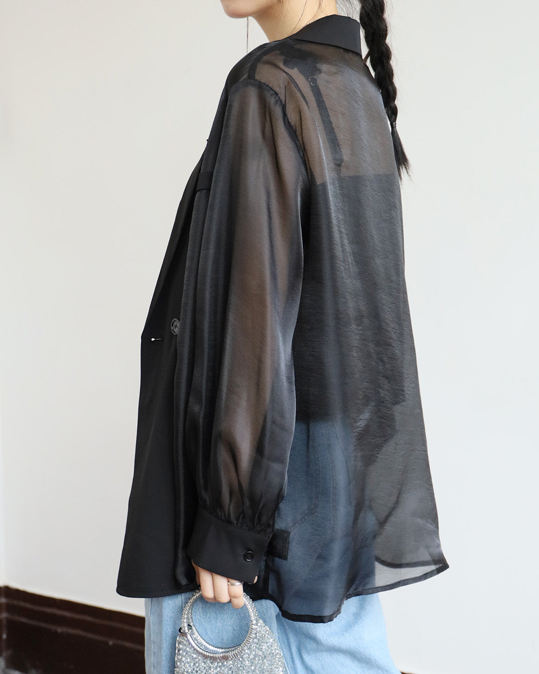 Sheer Silky Blazer